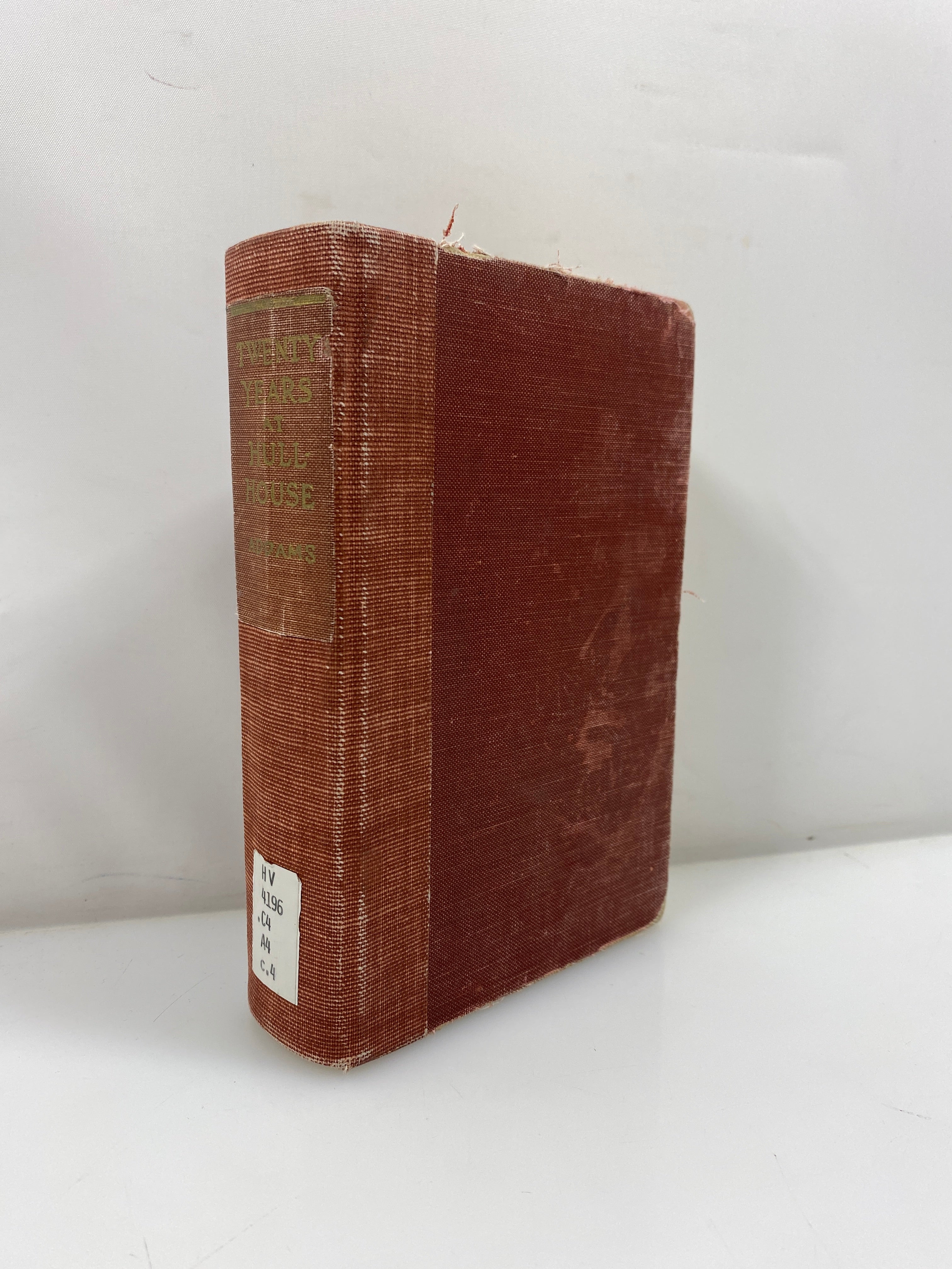 Twenty Years at Hull-House by Jane Addams 1964 22nd Print Ex-library HC