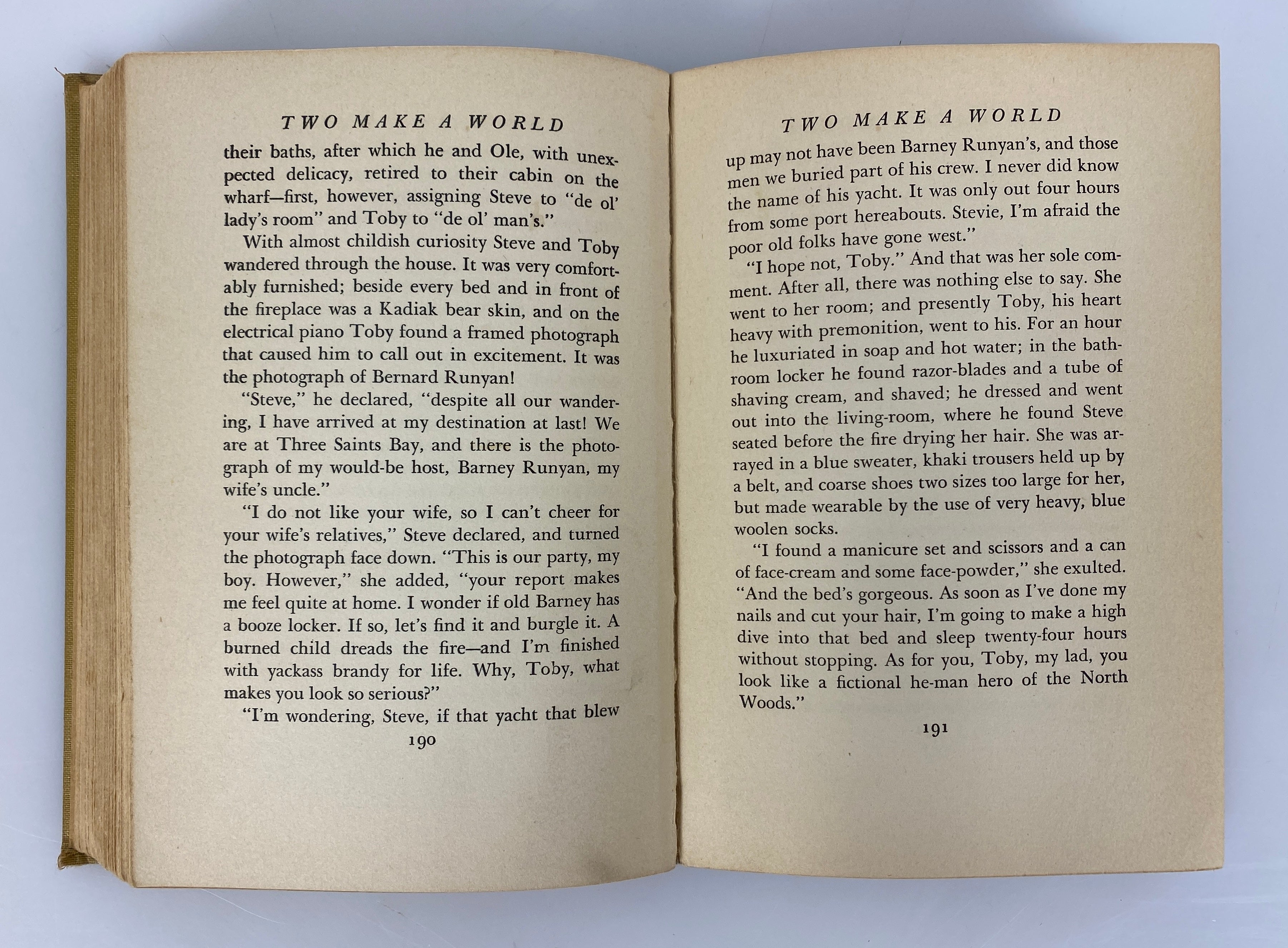 Two Make a World by Peter B. Kyne 1932 H.C. Kinsey Vintage HC