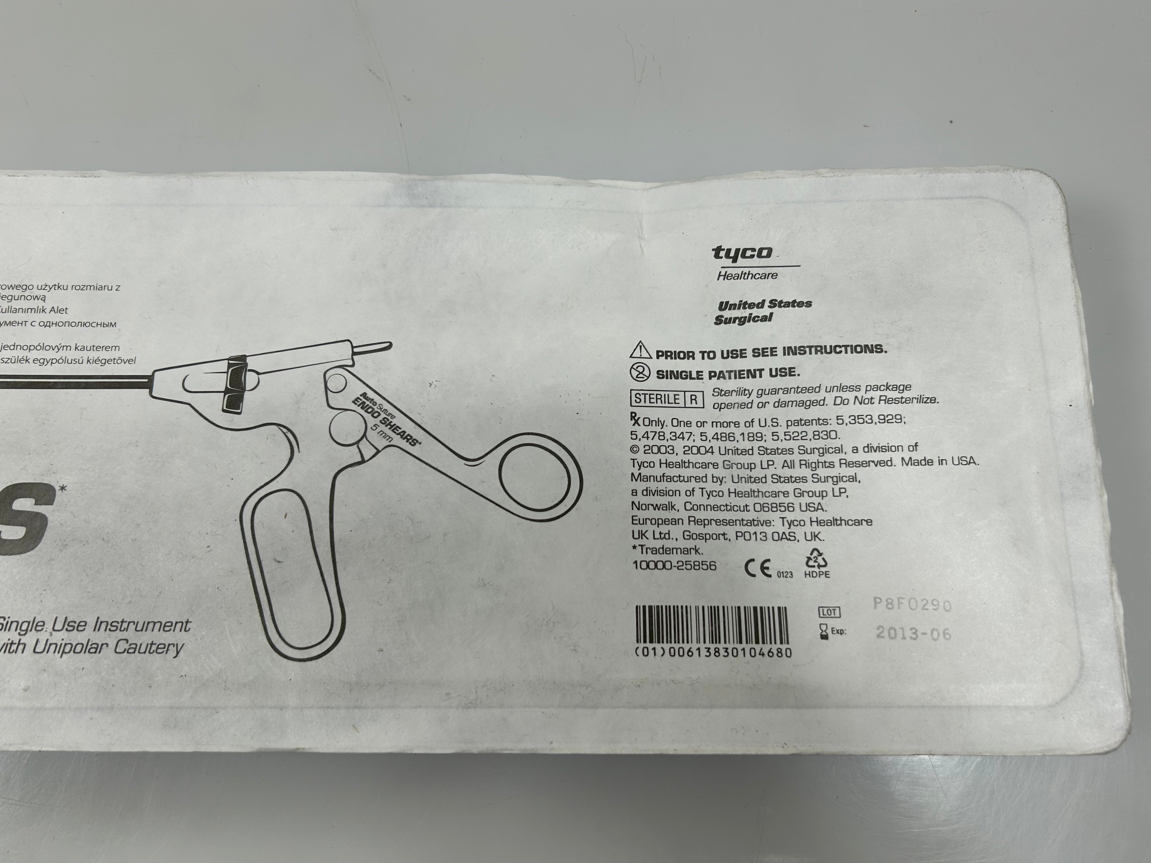 Tyco Healthcare Endo Shears 5mm *New in Package*