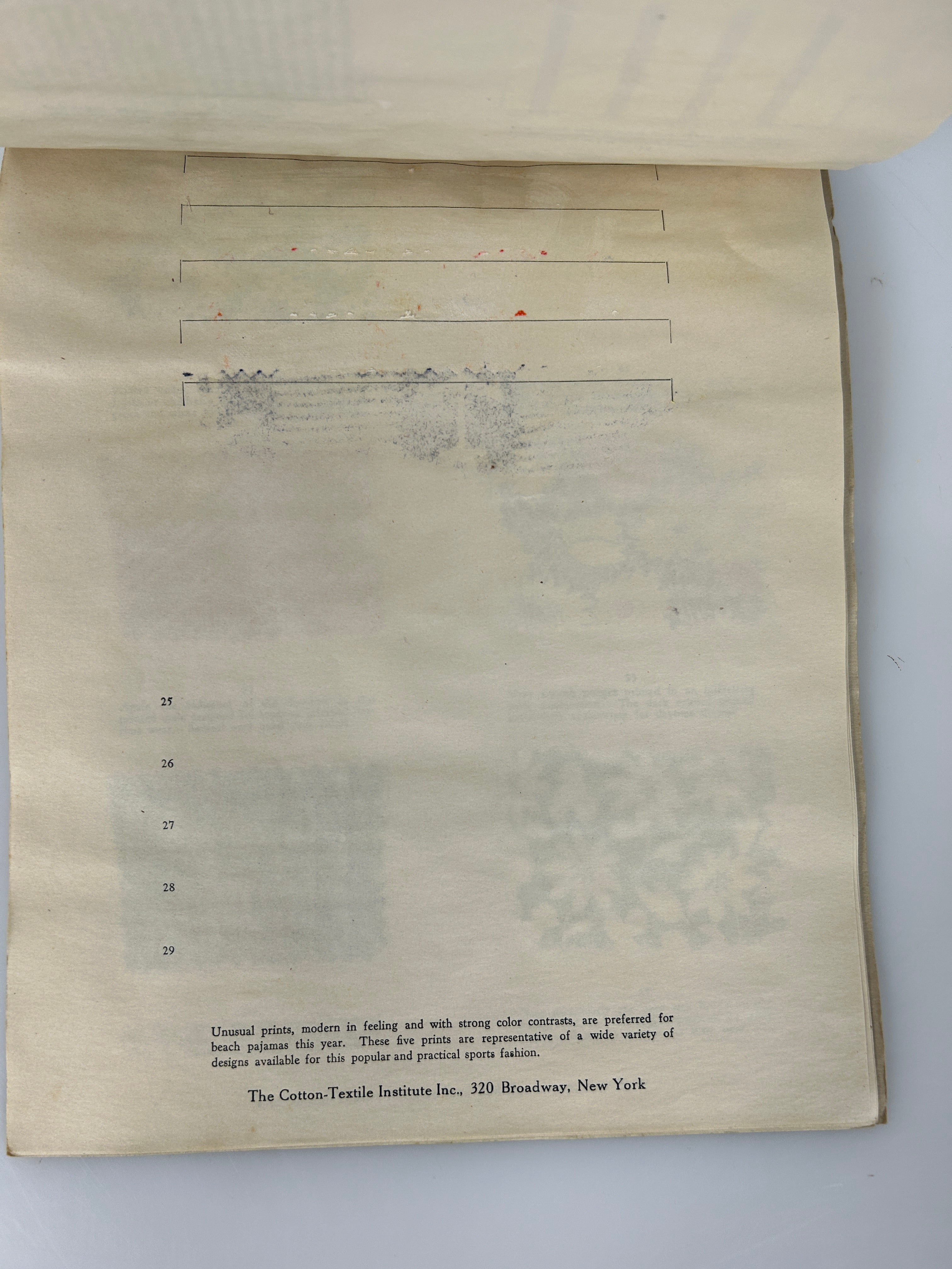 Types of Fashionable Cotton Fabrics for Spring Vintage Sample Book 1932