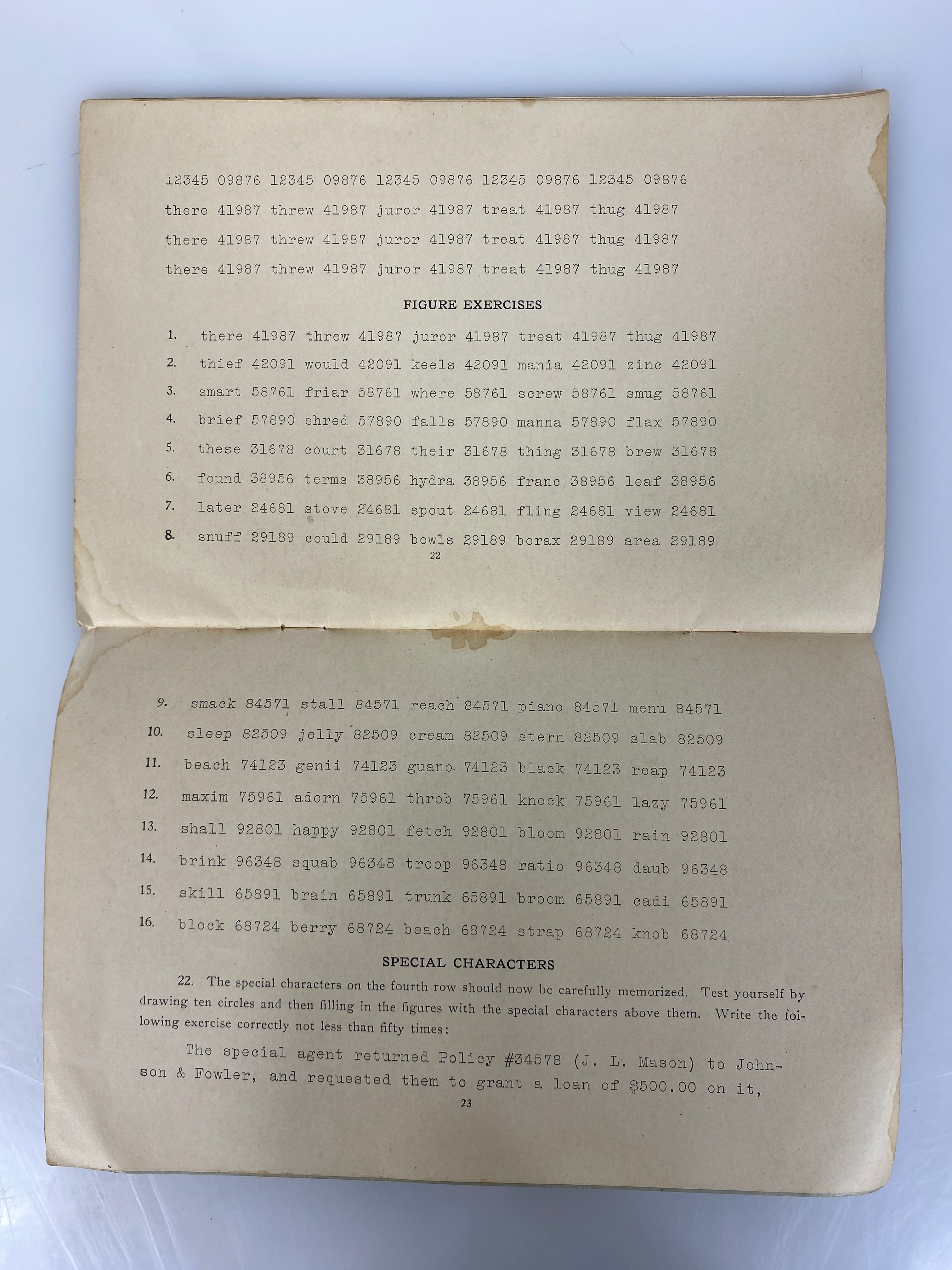Typists' Guide From Sight to Touch by Charles Smith 1929 Antique SC