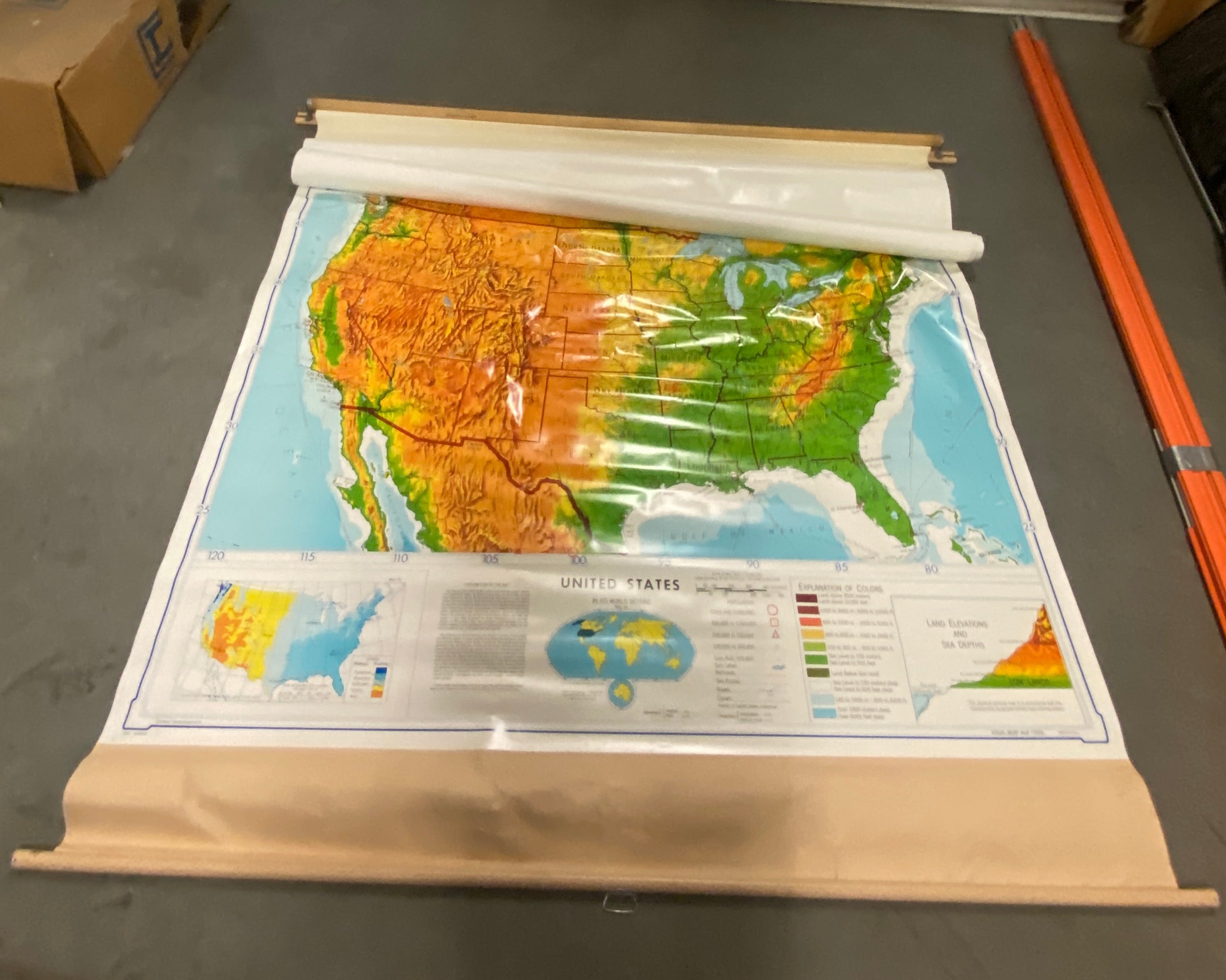 U.S. Pull Down Map