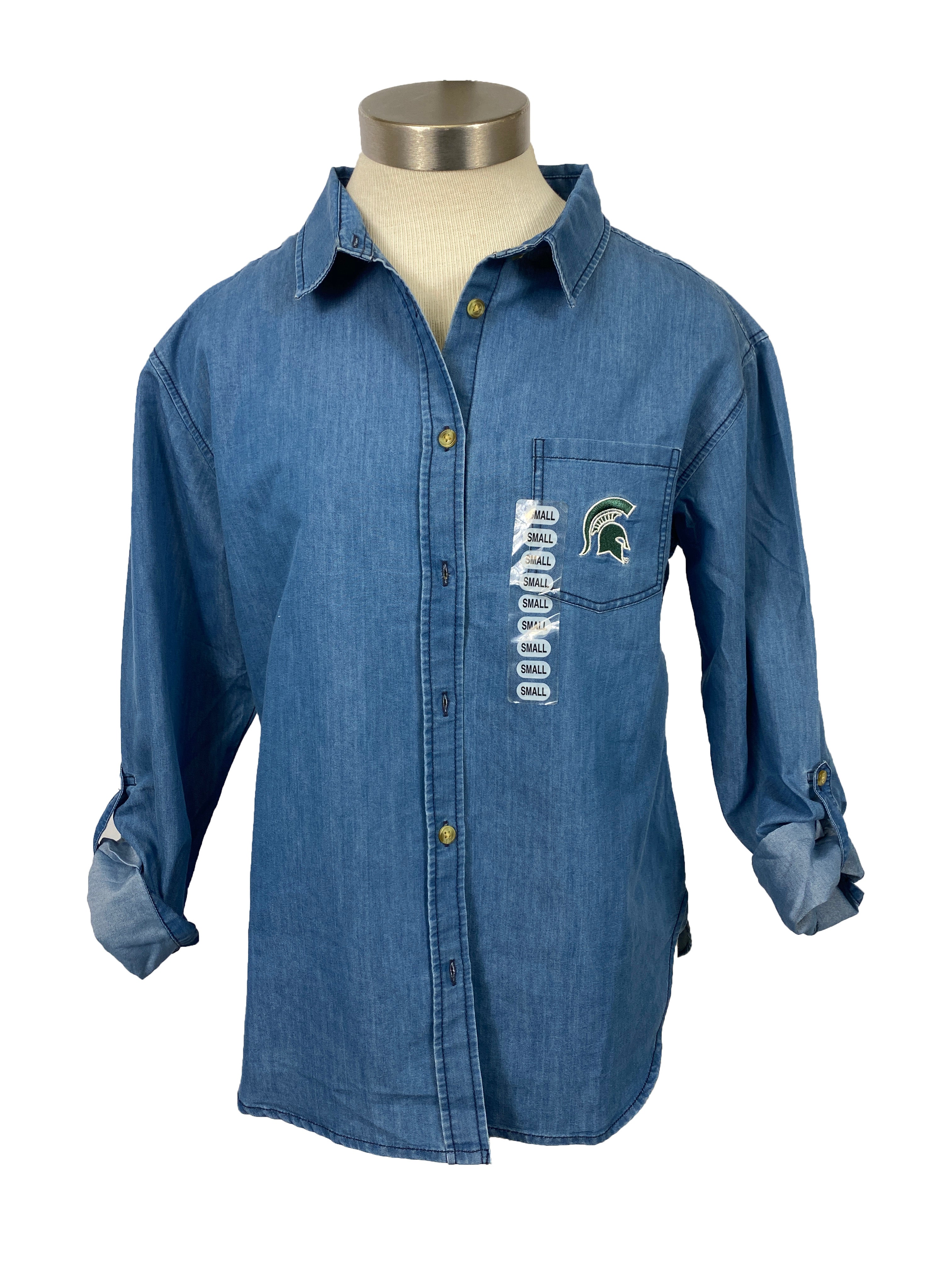 UG Apparel Blue Shirt with MSU Logo Women's Size S