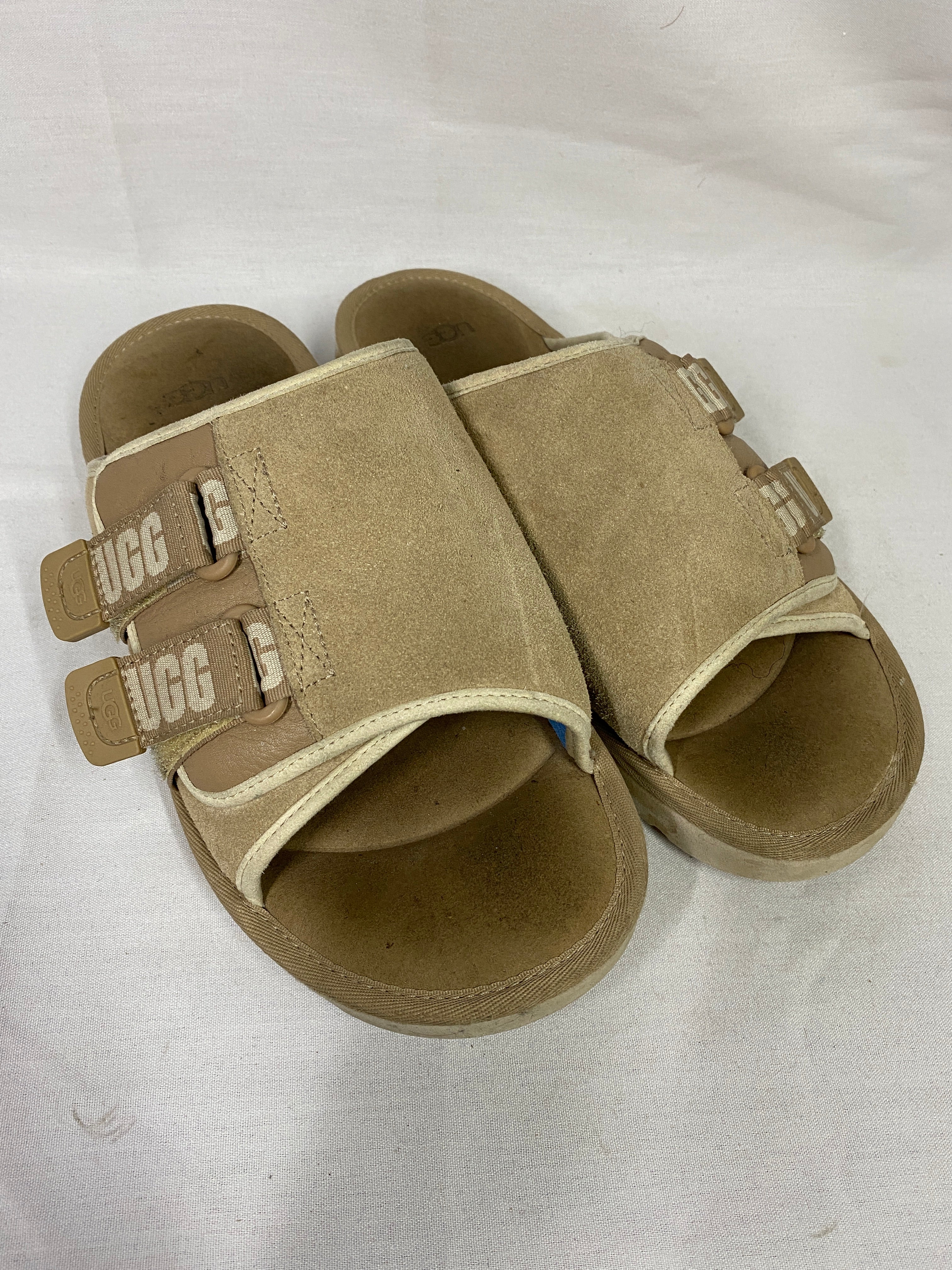 UGG Goldencoat Strap Slide on Sandals in Sand/Santorini Men's Size 11