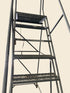 Uline 8 Step Rolling Safety Ladder Assembled w/ 20" Top Step