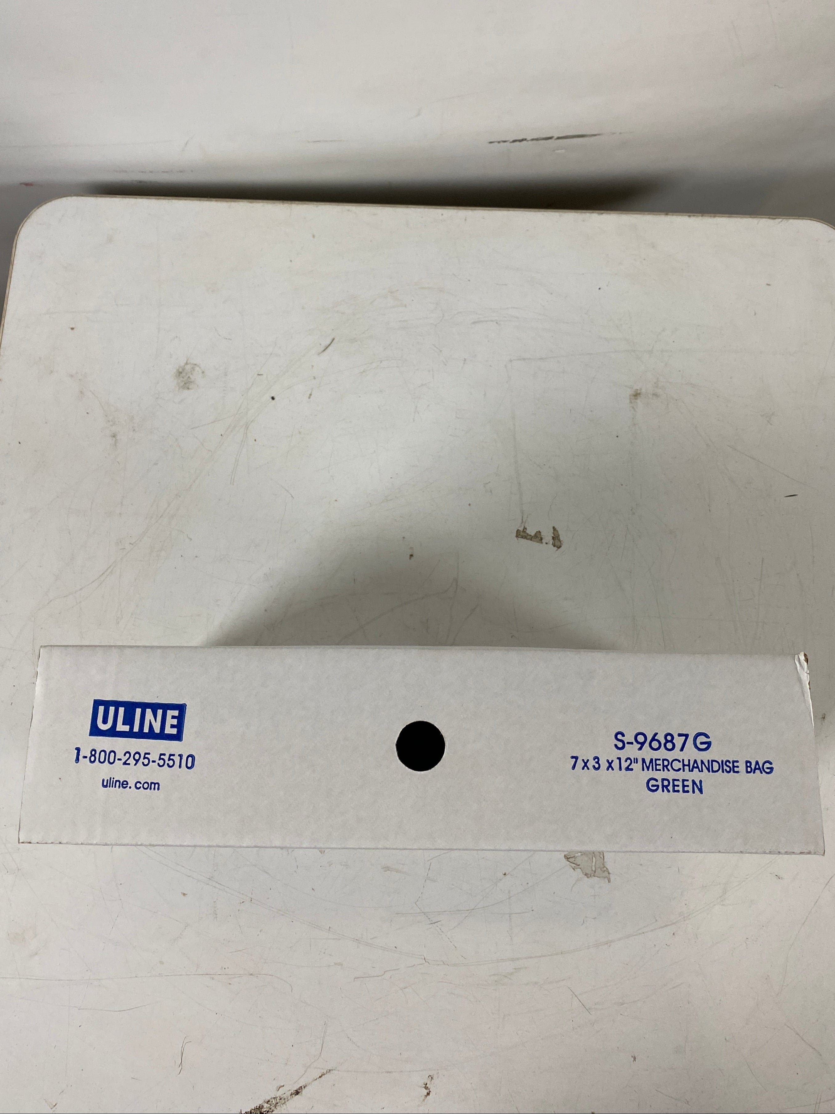 Uline Box of Green HDPE Merchandise Bags