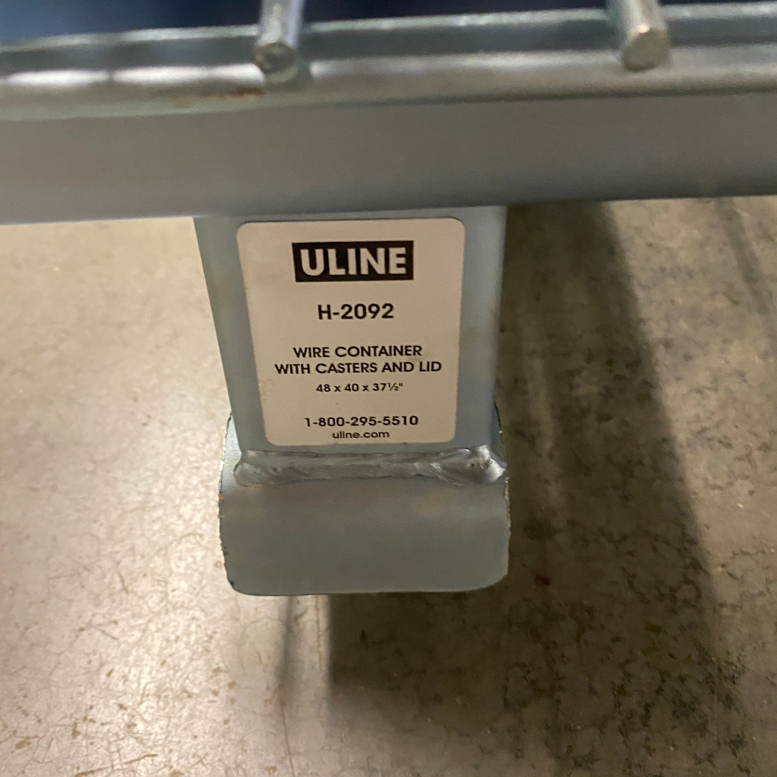 Uline #H-2092 Collapsible Rolling Cage