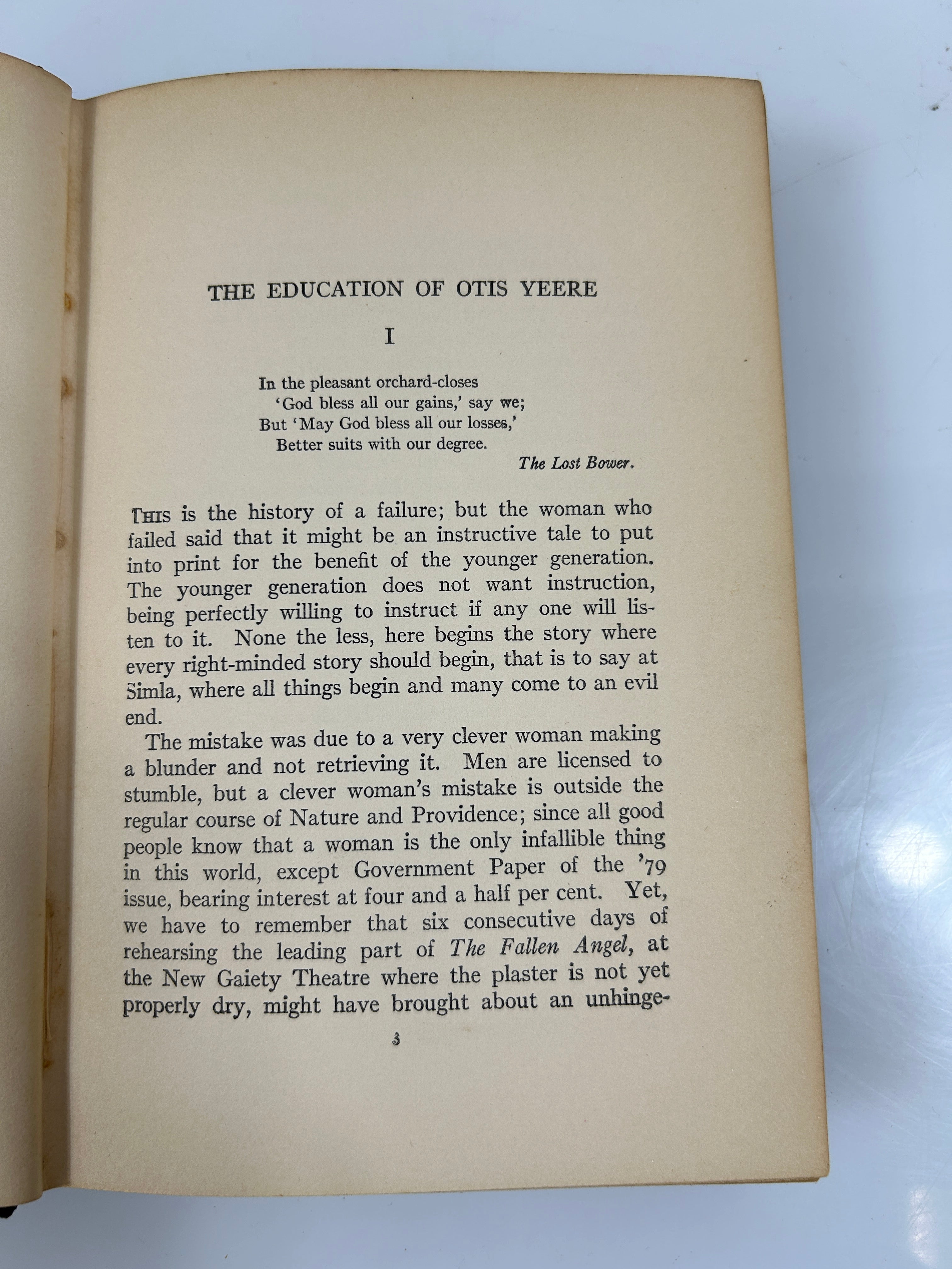 Under the Deodars/Phantom Rickshaw/Wee Willie Winkie by Rudyard Kipling 1924 HC