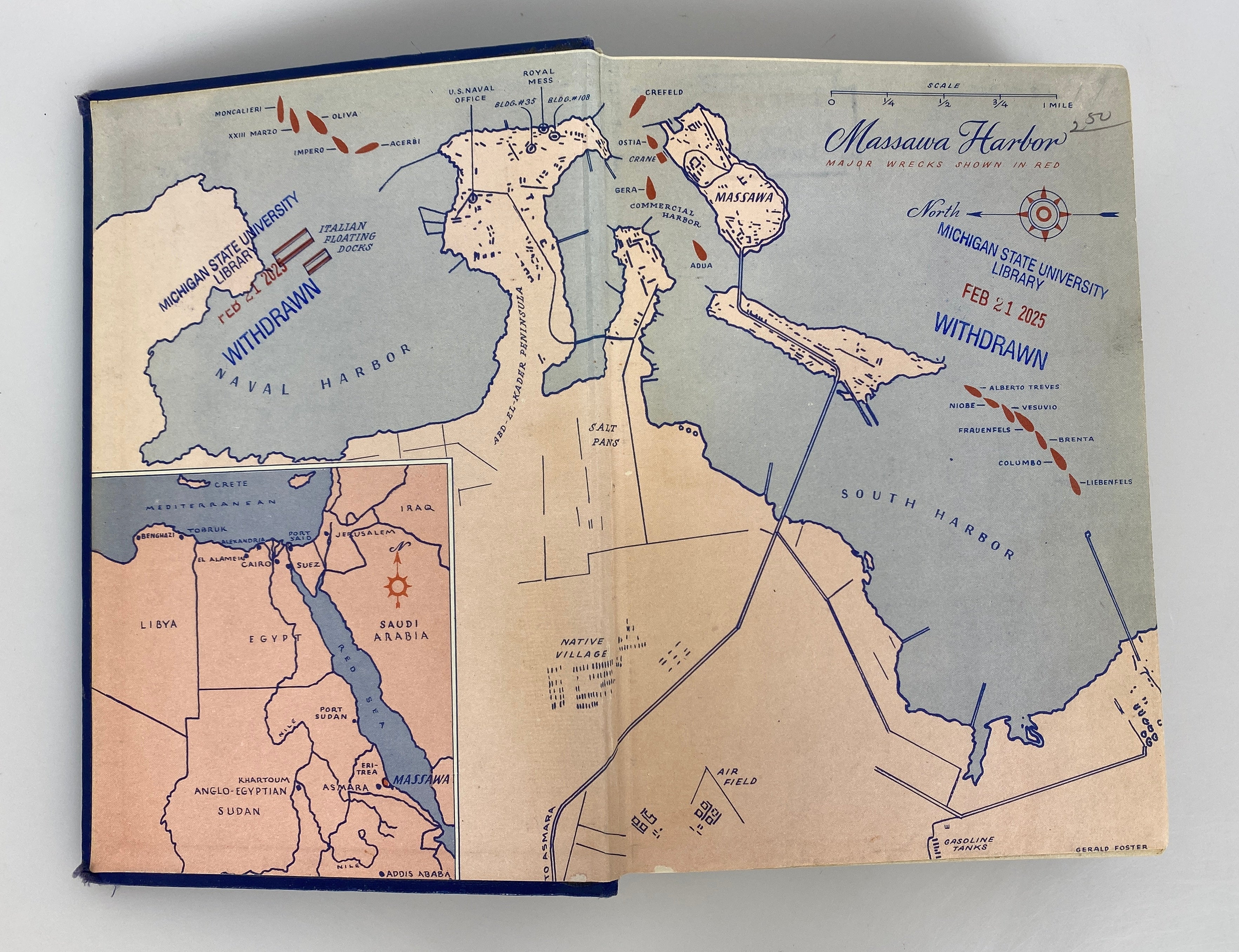 Under the Red Sea Sun by Commander Edward Ellsberg 1946 Ex-Library HC