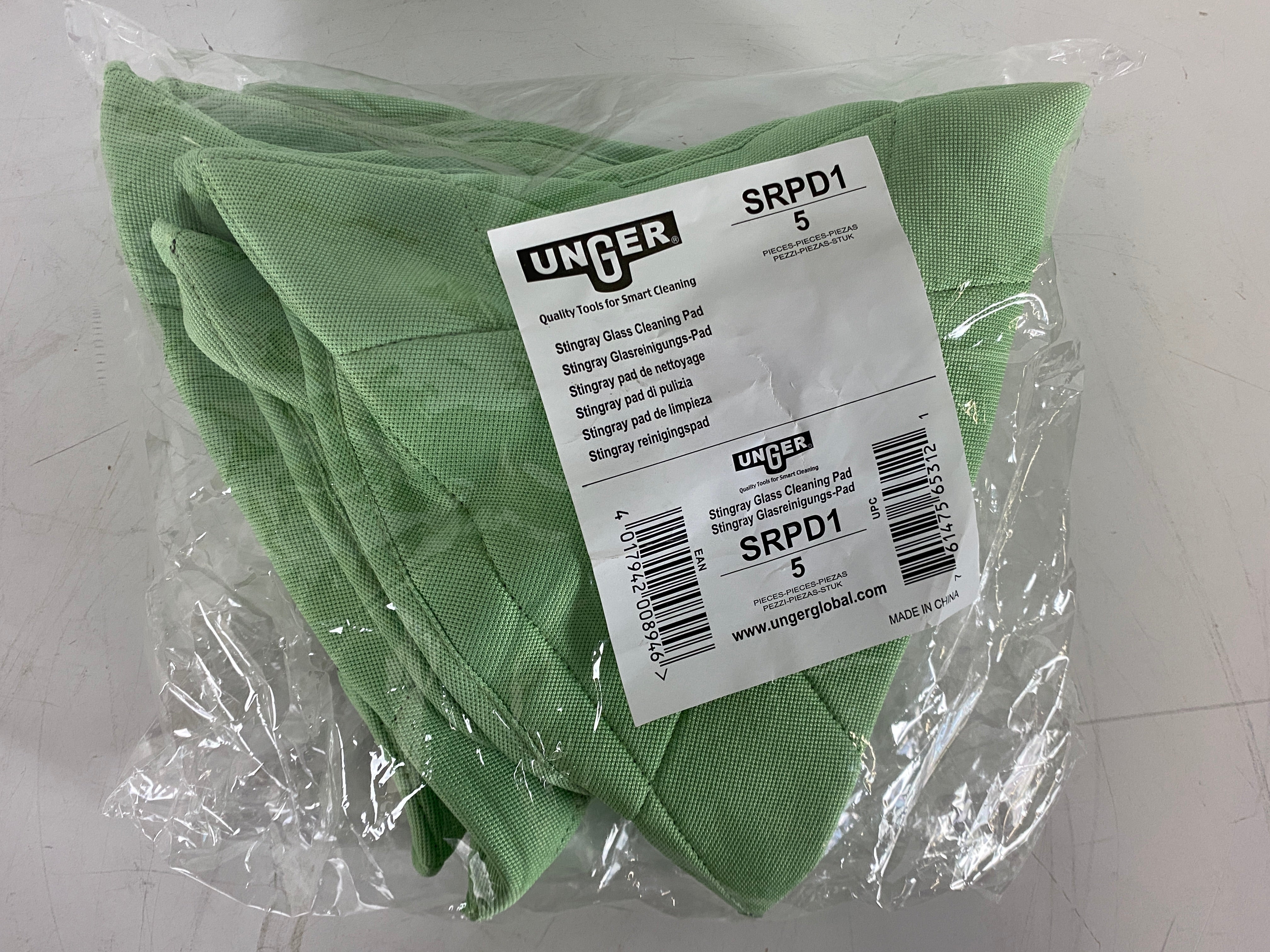 Uniger Green SRPD1 Stingray Glass Cleaning Pad Pack of 5