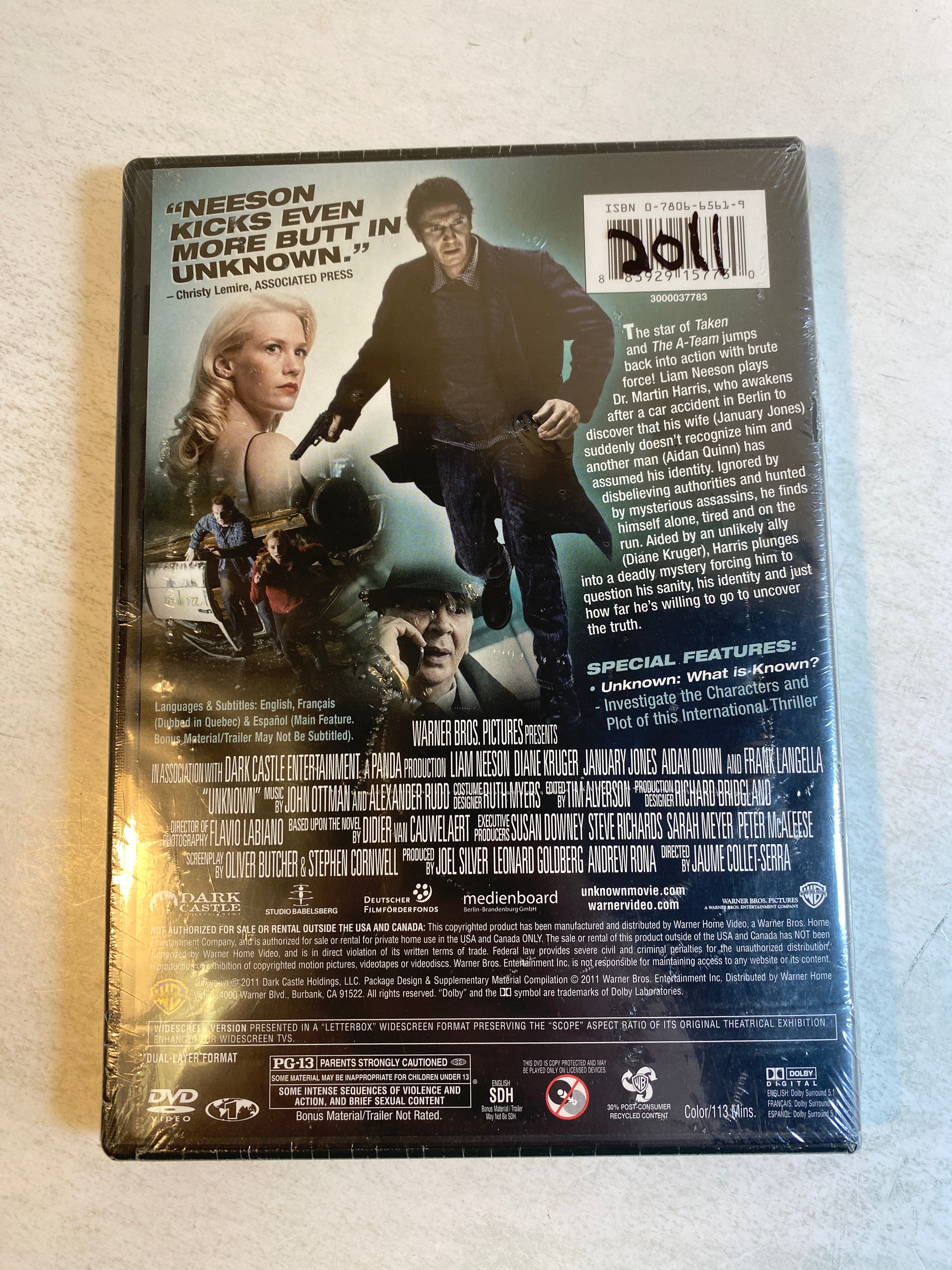 Unknown Liam Neeson DVD 2011 *New*