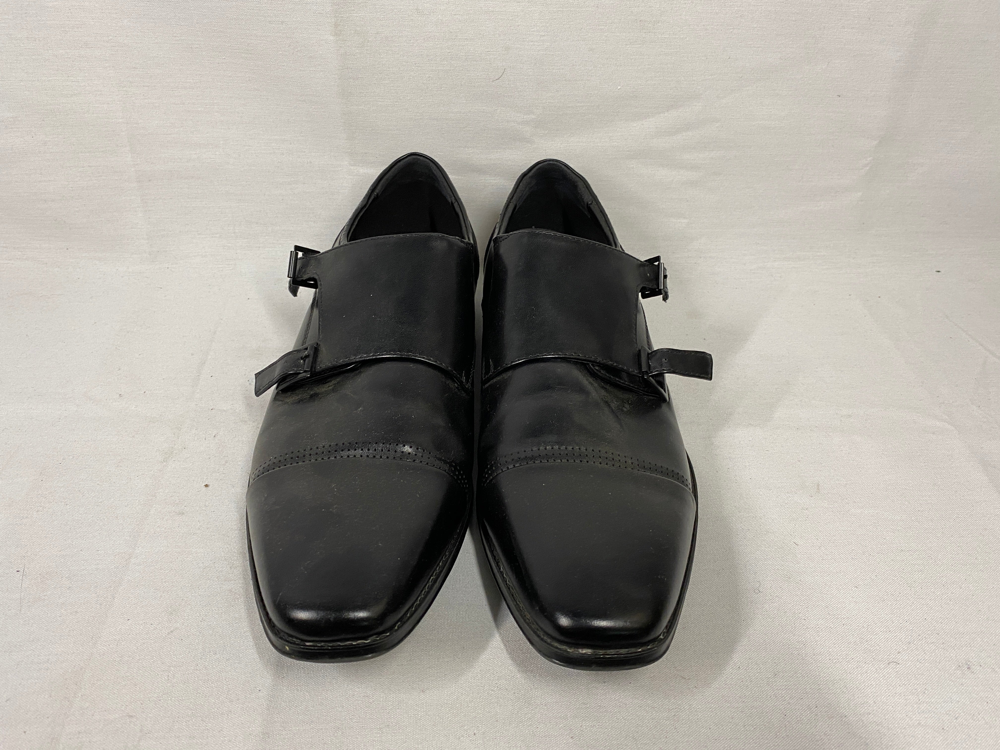 Unlisted Kenneth Cole Black Double Monk Strap Leather Loafer Men's Size 11.5