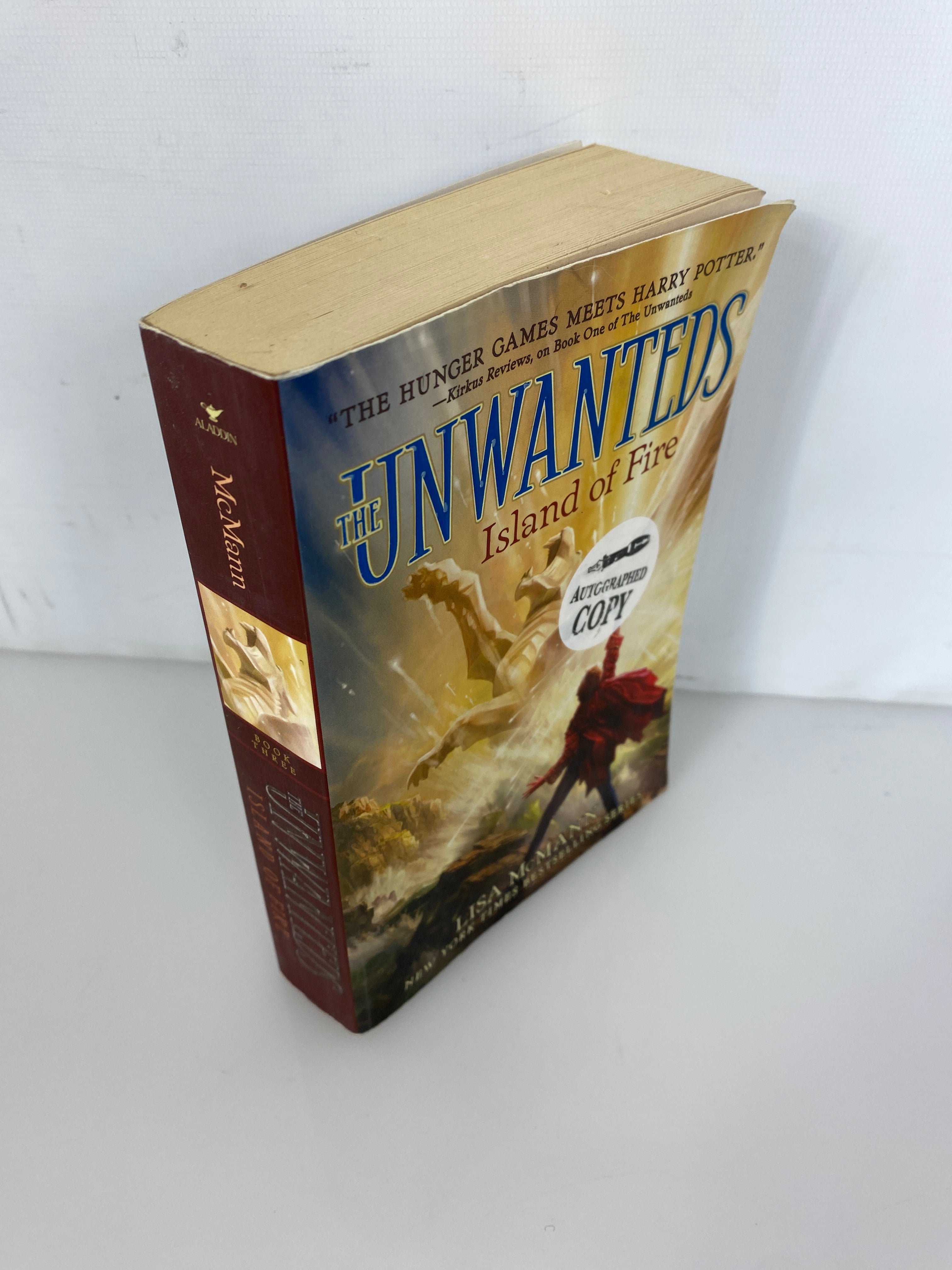 Unwanteds: Island of Fire Lisa McMann SC *signed*