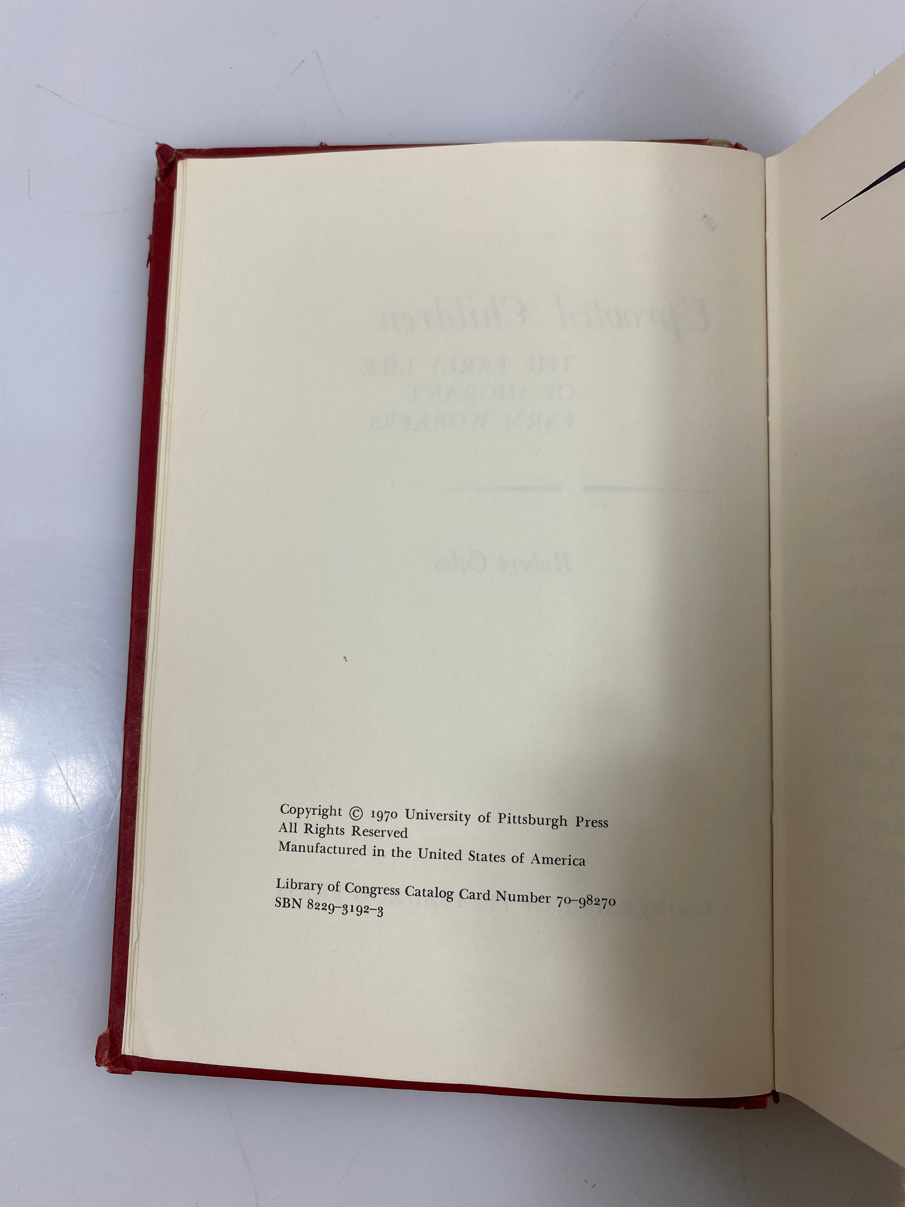 Uprooted Children by Robert Coles Ex-library 1970 HC