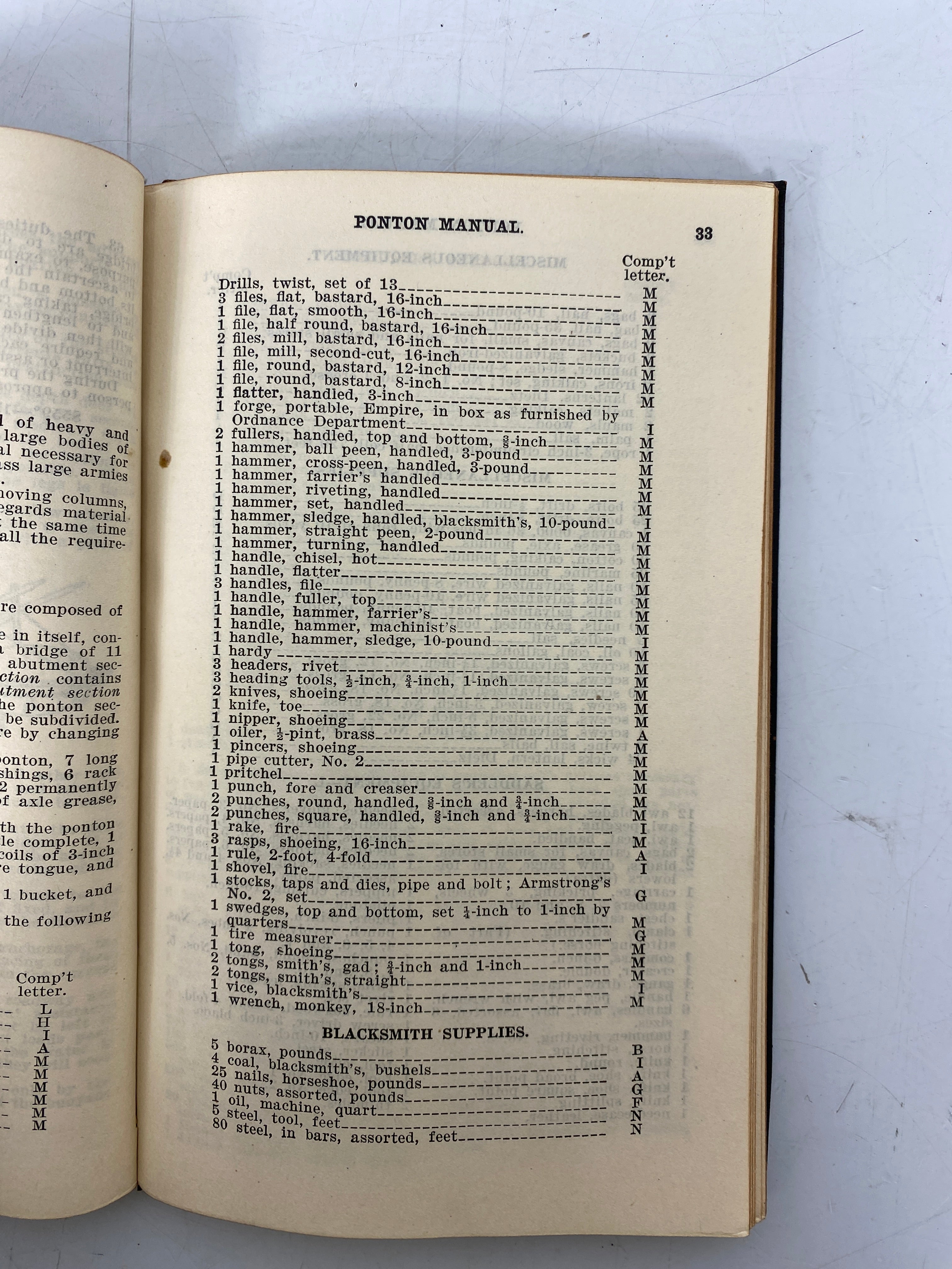 US Army Ponton Manual No. 33 Rare Bound Copy Gilt Edges 1915