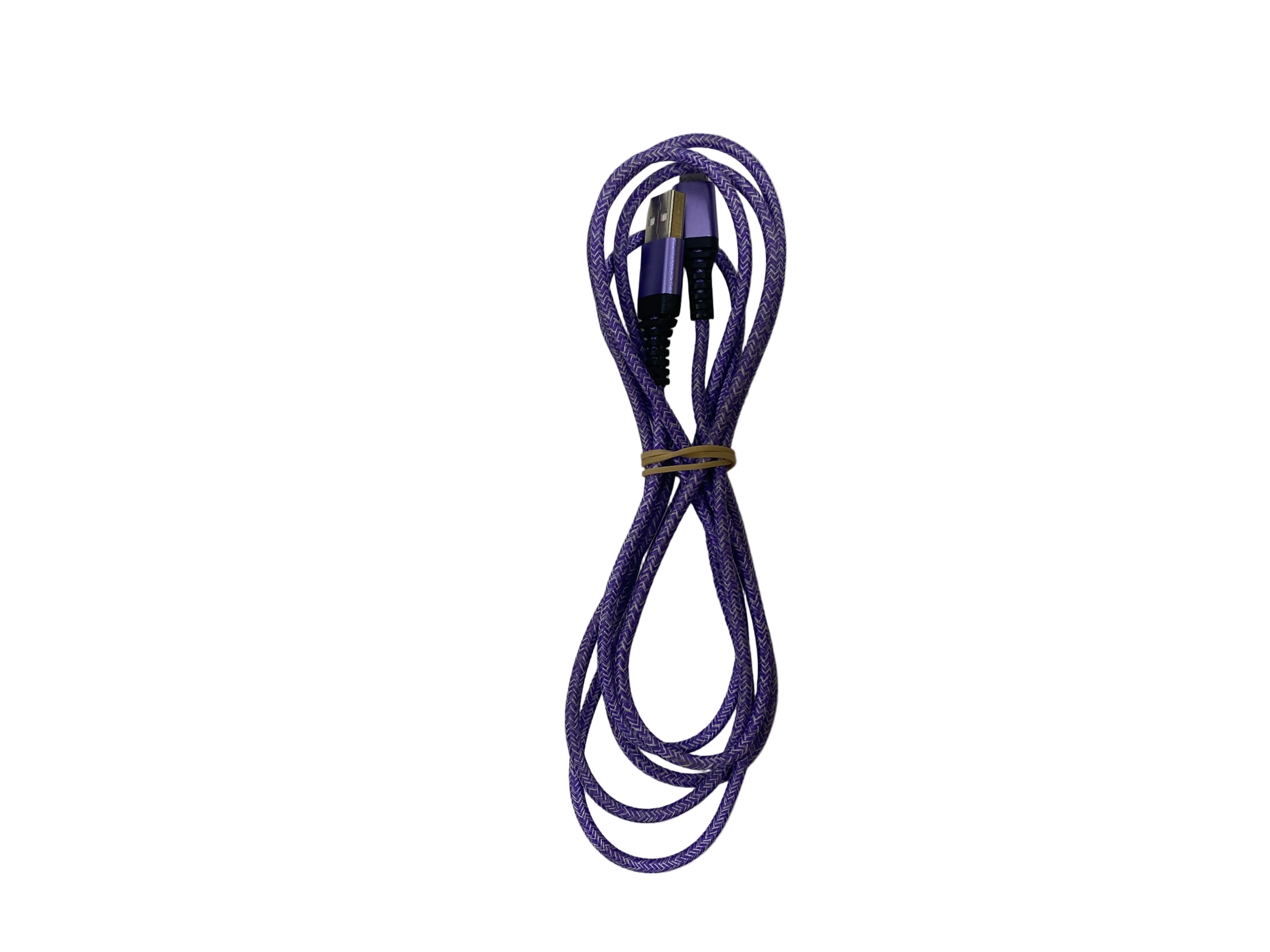 USB-A to USB-C Charging Cable 5-6 Ft Purple