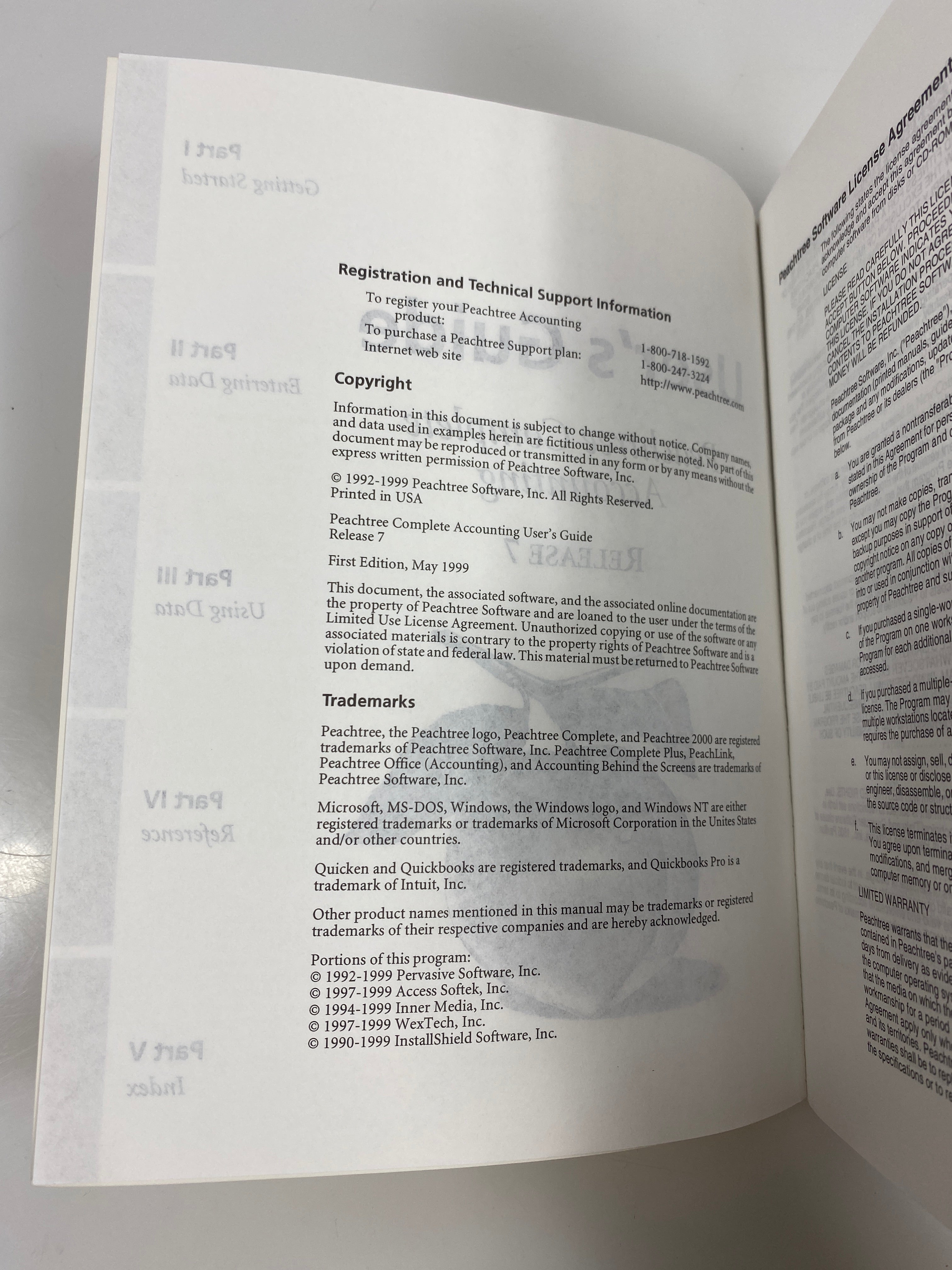 User's Guide For Peachtree Complete Accounting Release 7 1999 SC