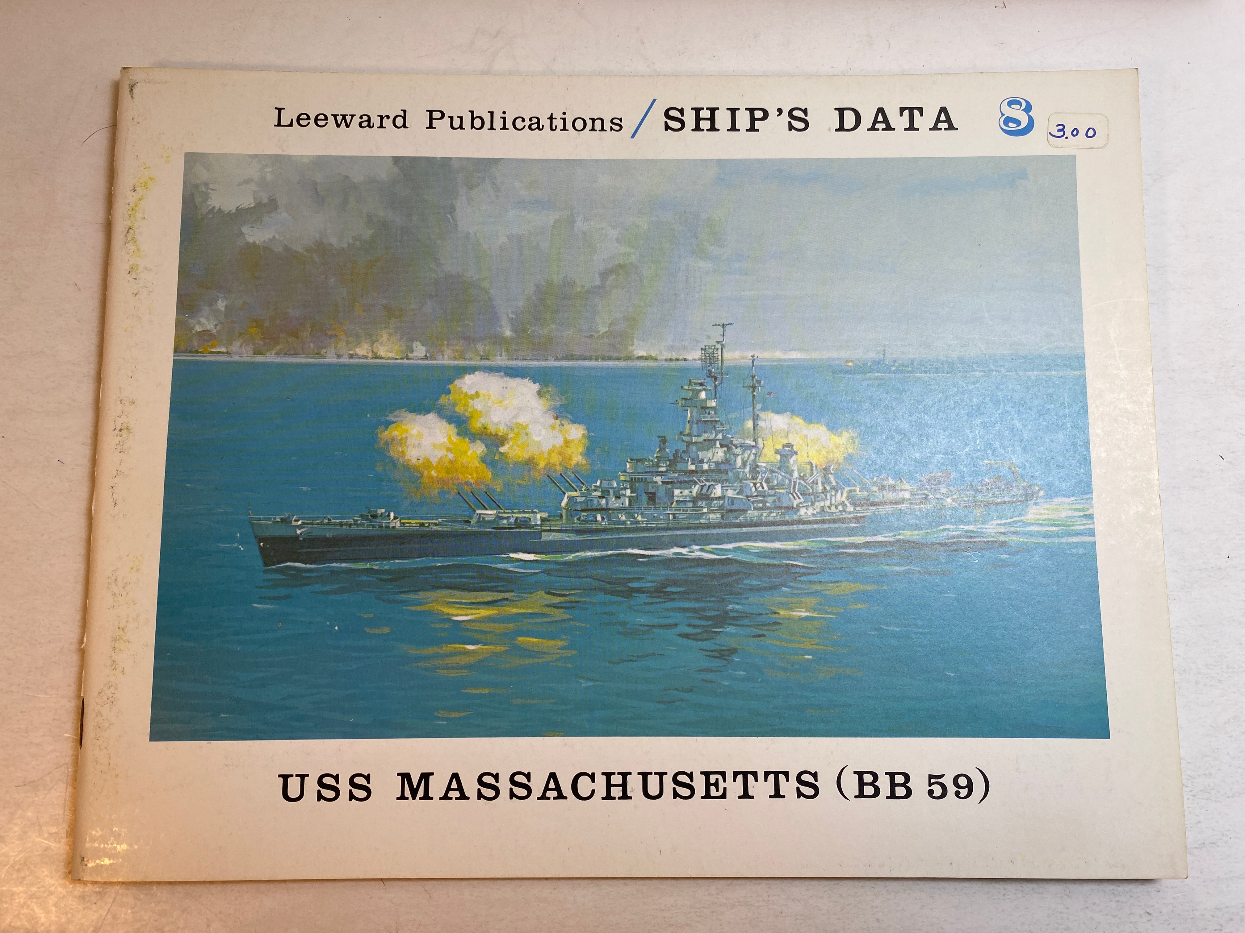 USS Massachusetts BB59 Leeward Ship's Data 8 1979