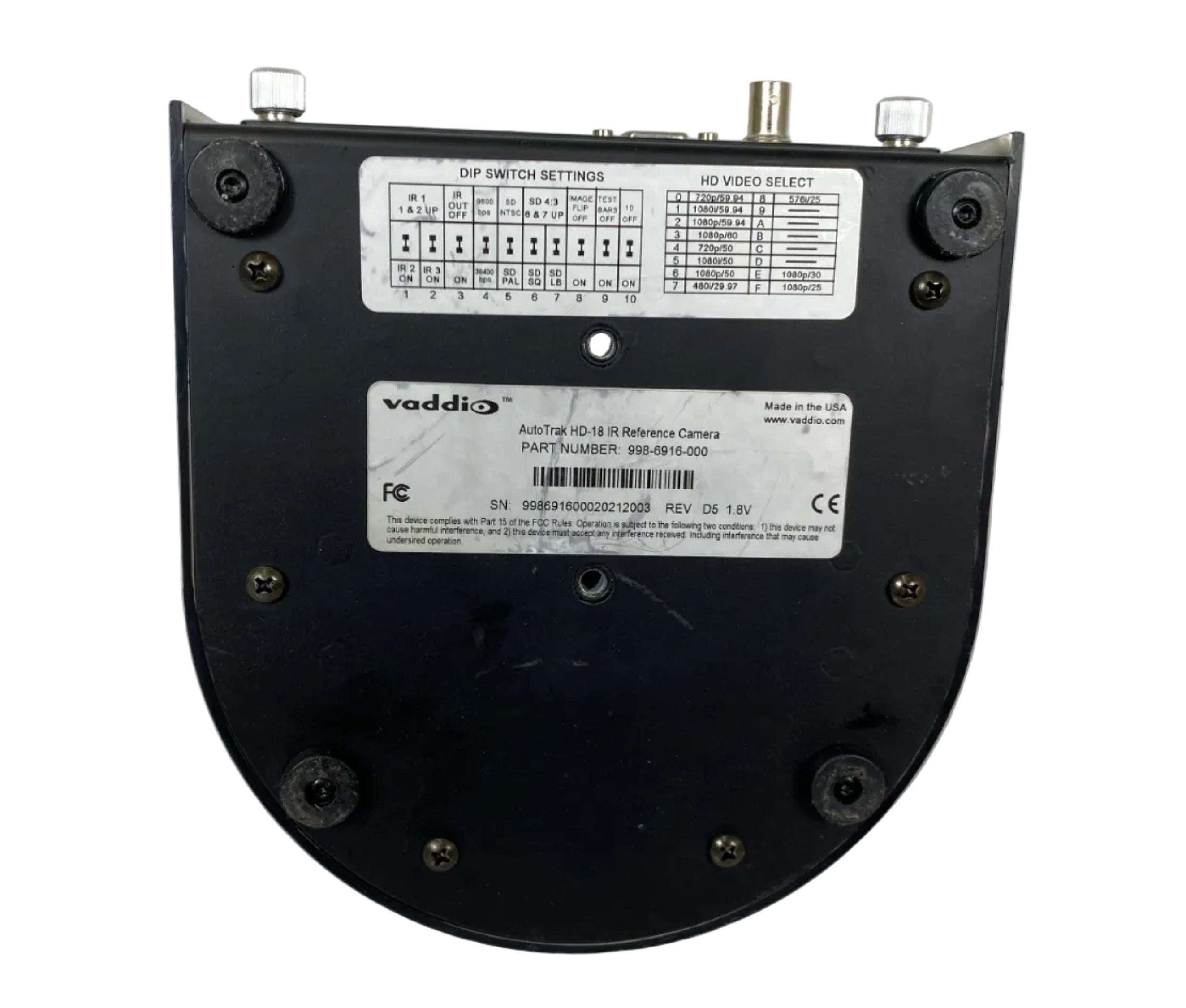 Vaddio Autotrack 2.0 W/HD-18 PTZ IR Camera Tracking System
