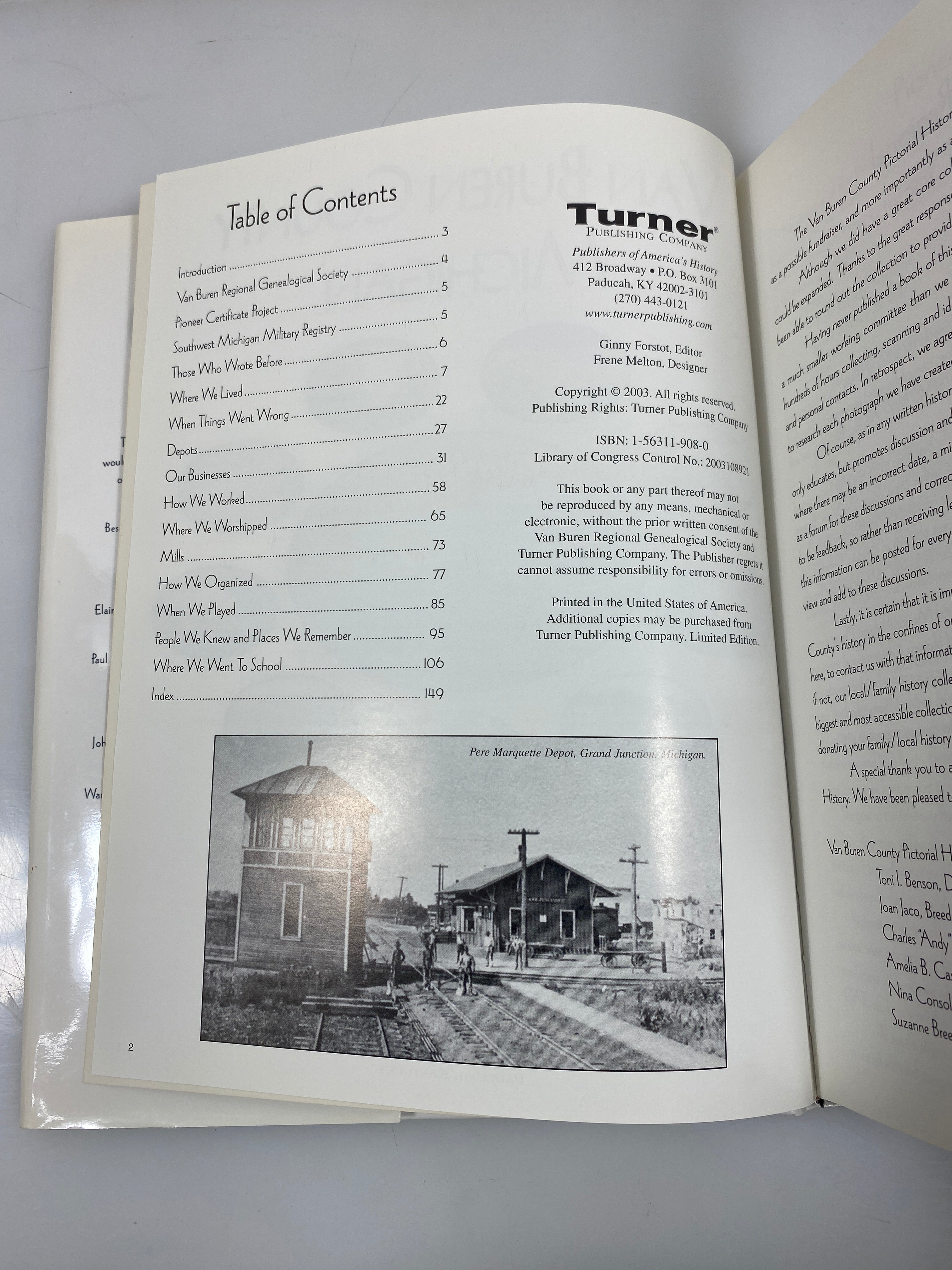 Van Buren County Michigan a Pictorial History 2003 HCDJ