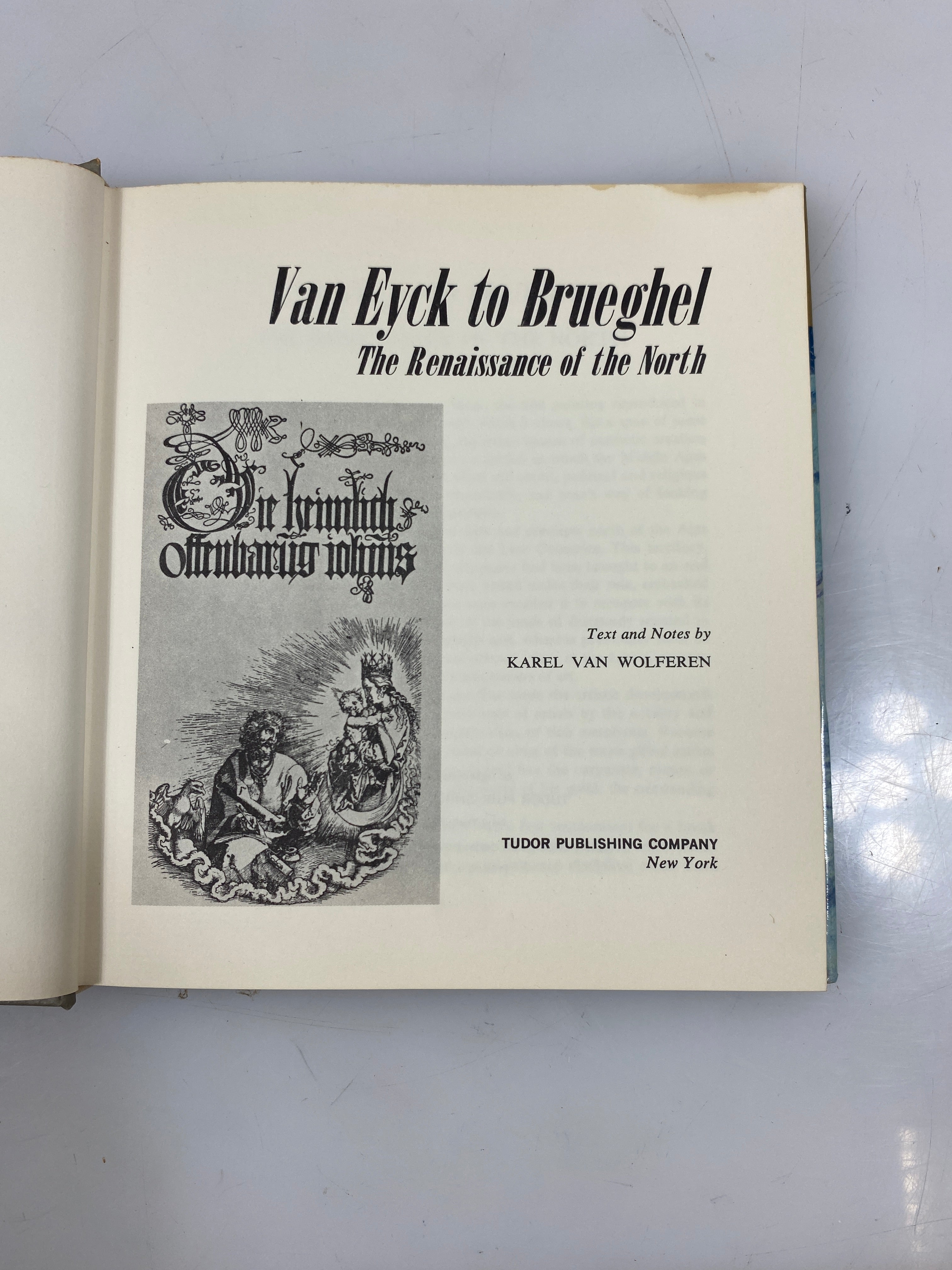 Van Eyck to Brueghel Tudor Publishing Co. 1970 HCDJ