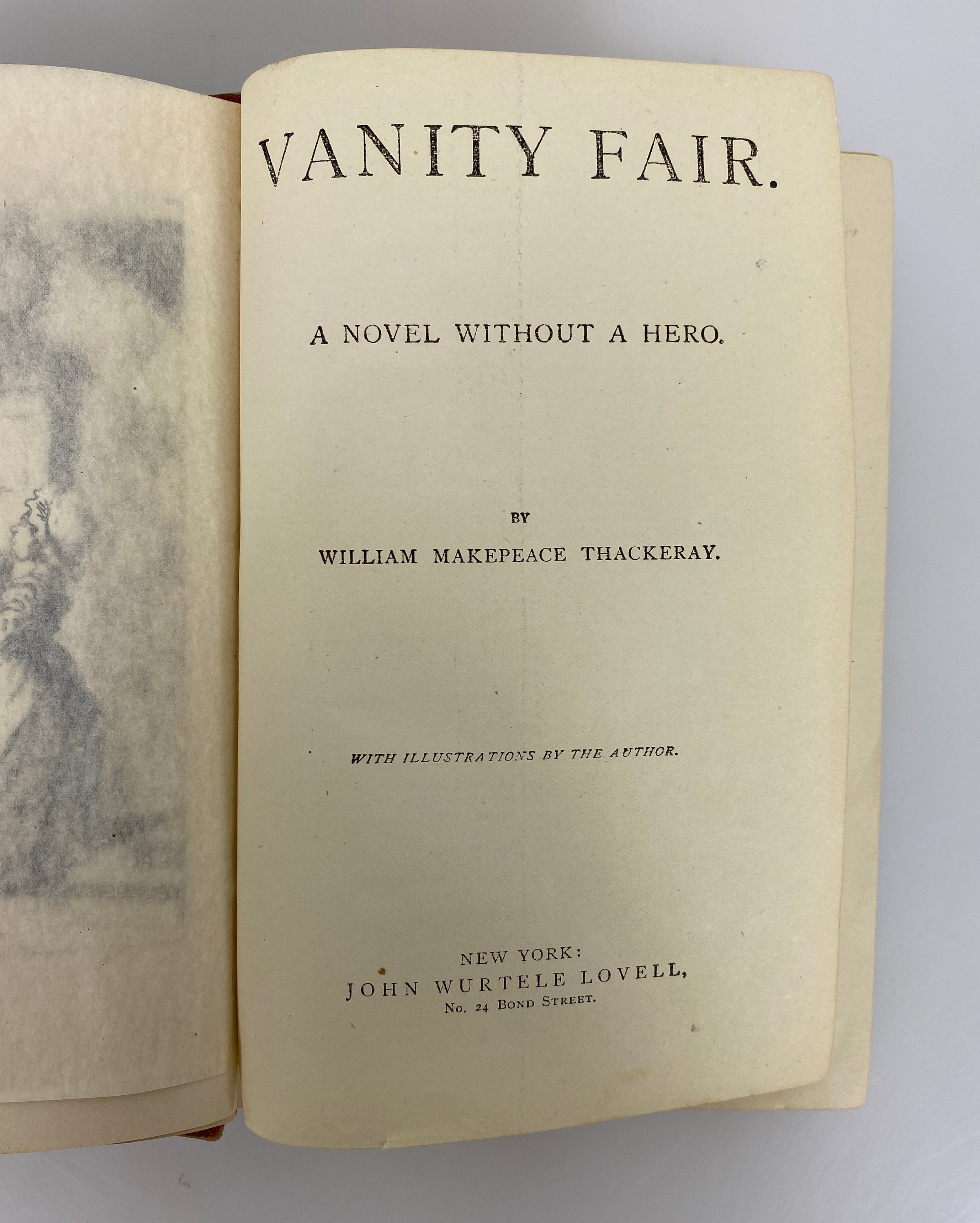 Vanity Fair Illustrated by Thackeray Undated J.W. Lovell Antique HC