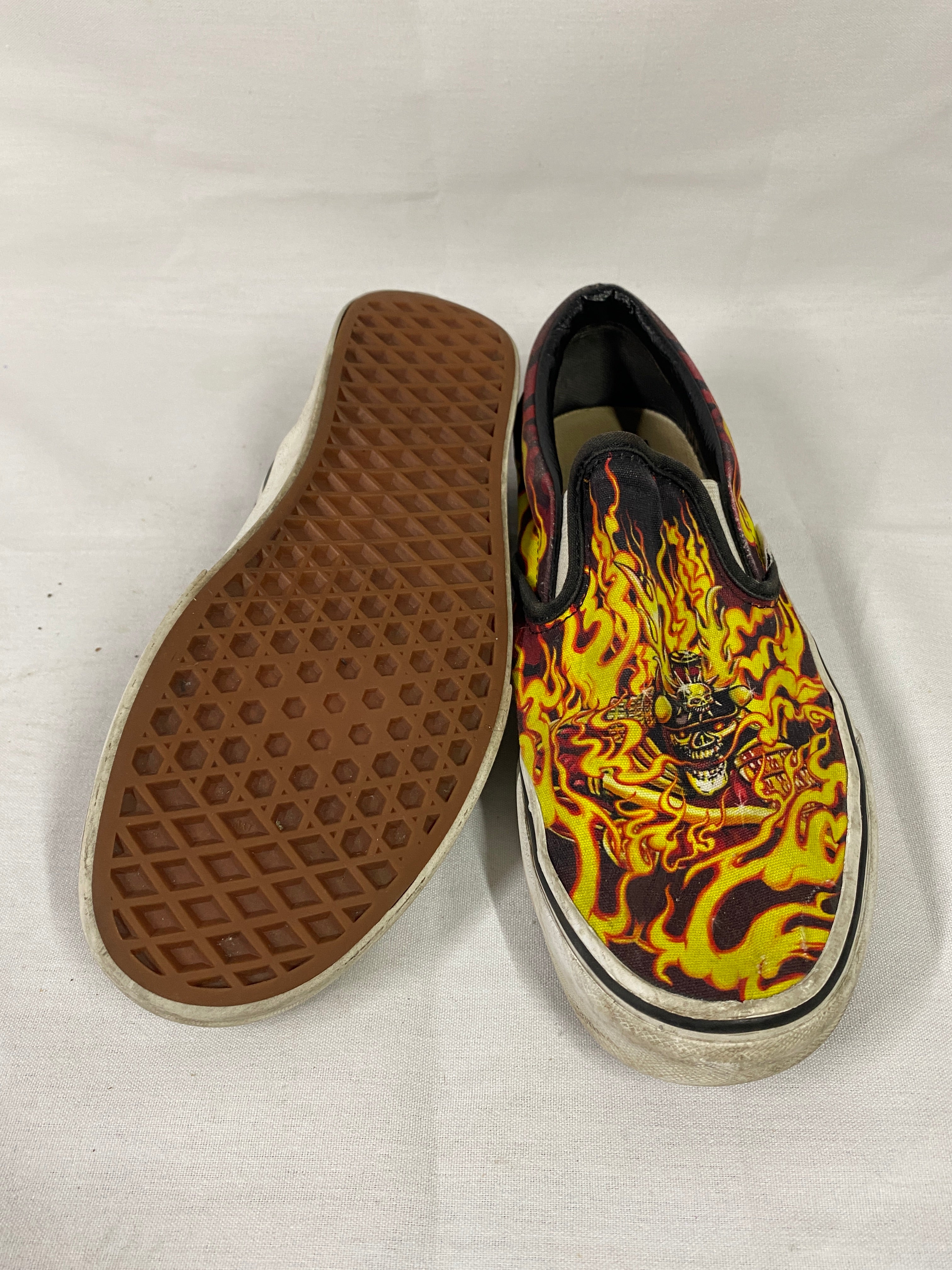 Vans Classic Slip-On Samurai Rising Flames Shoes