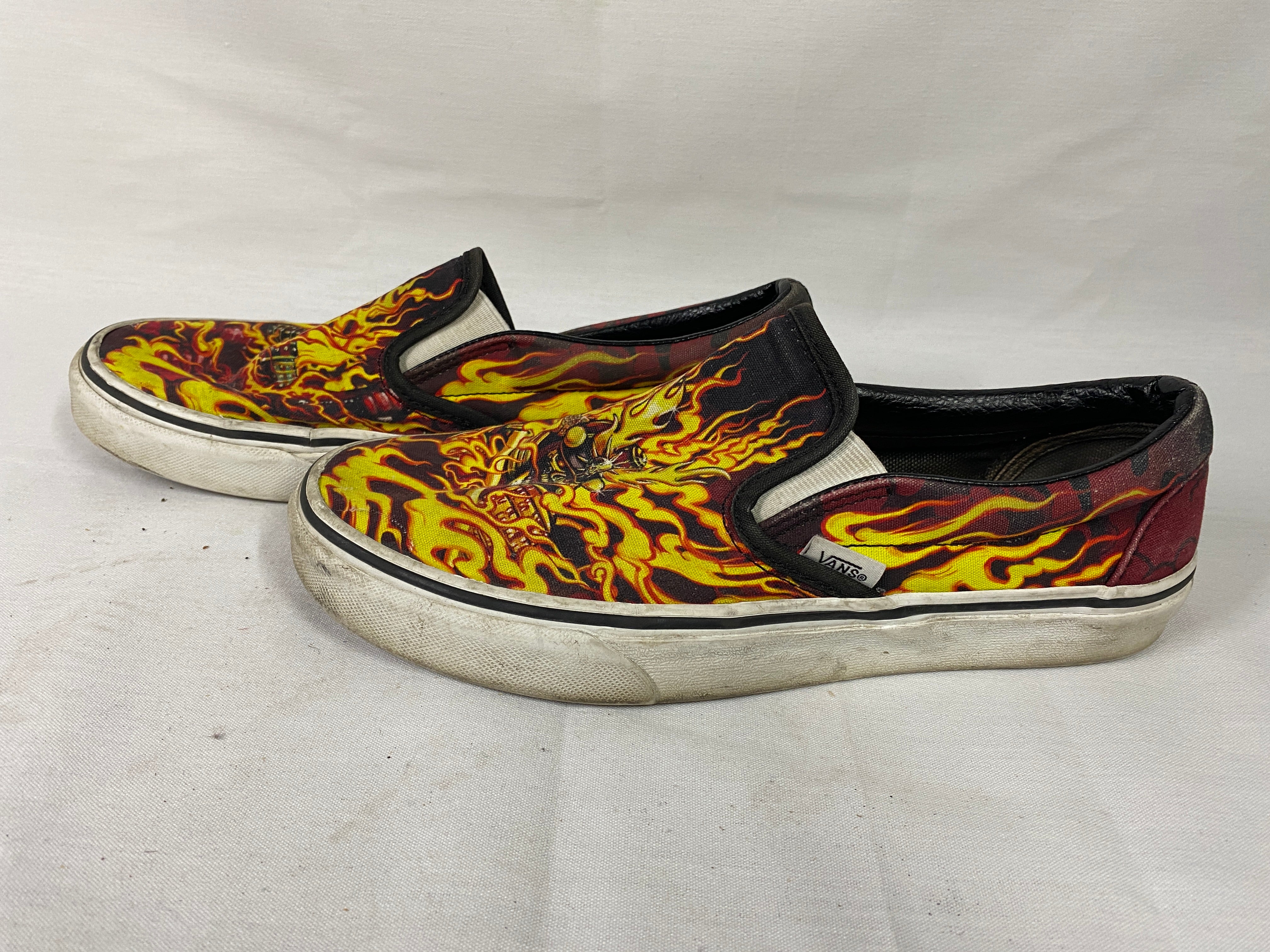 Vans Classic Slip-On Samurai Rising Flames Shoes