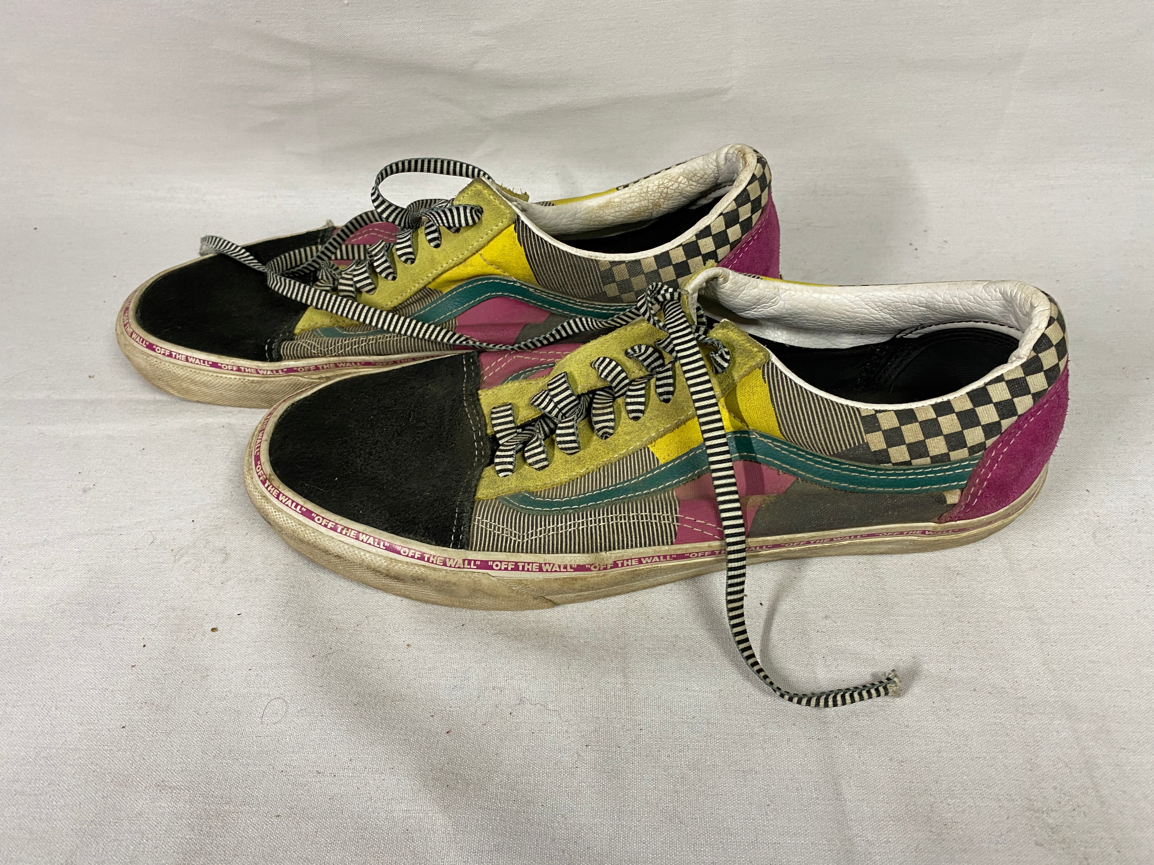 Vans Old Skool Juxtapose Off The Wall Multi-Colored and Checkered Men's Size 10.5/Women's Size 12
