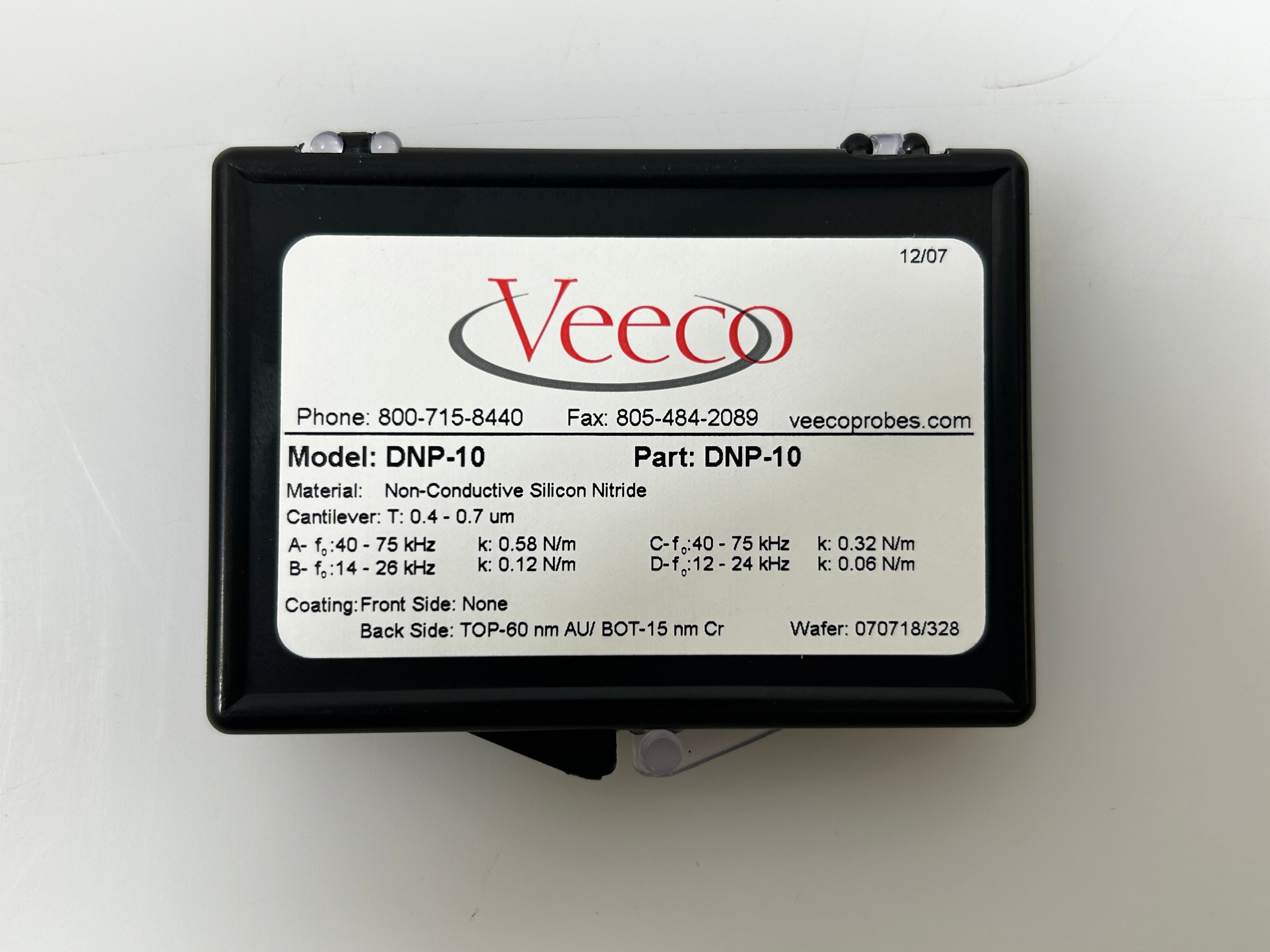 Veeco Probe Kit for AFM (Atomic Force Microscopy) Non-Conductive Silicon Nitride