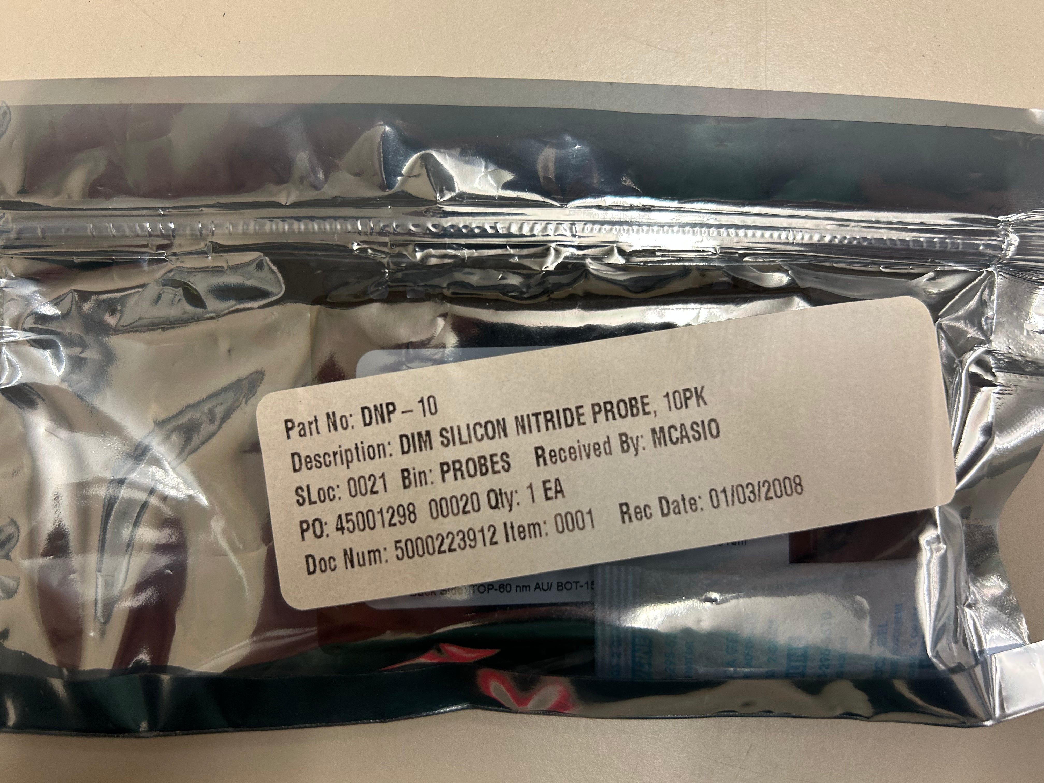 Veeco Probe Kit for AFM (Atomic Force Microscopy) Non-Conductive Silicon Nitride