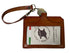 Vegetable Tanned Leather ID Badge Holder Featuring a Retractable Reel and Matching Leather Strap