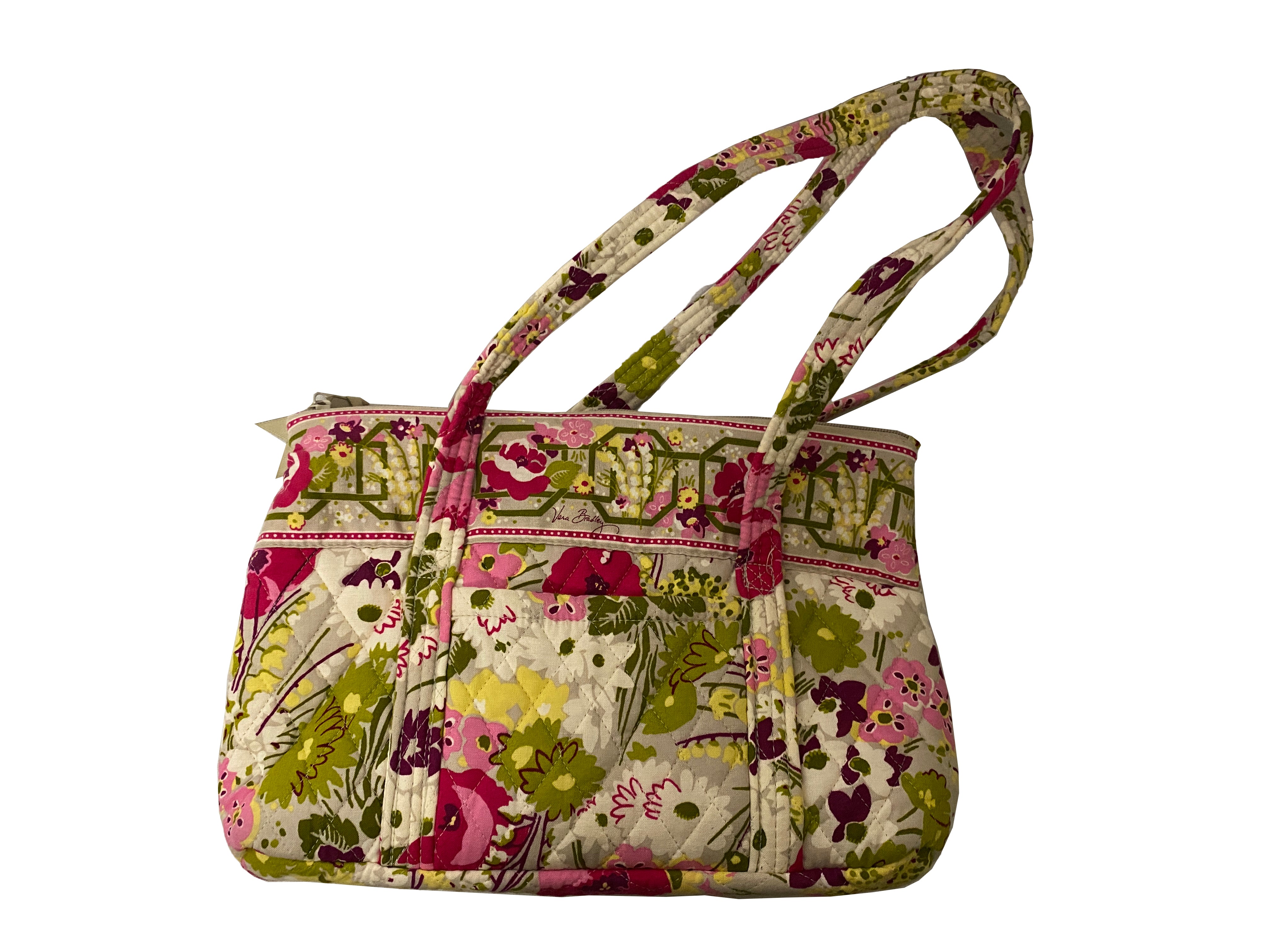 Vera Bradley "Make Me Blush" Zip-Top Tote Purse