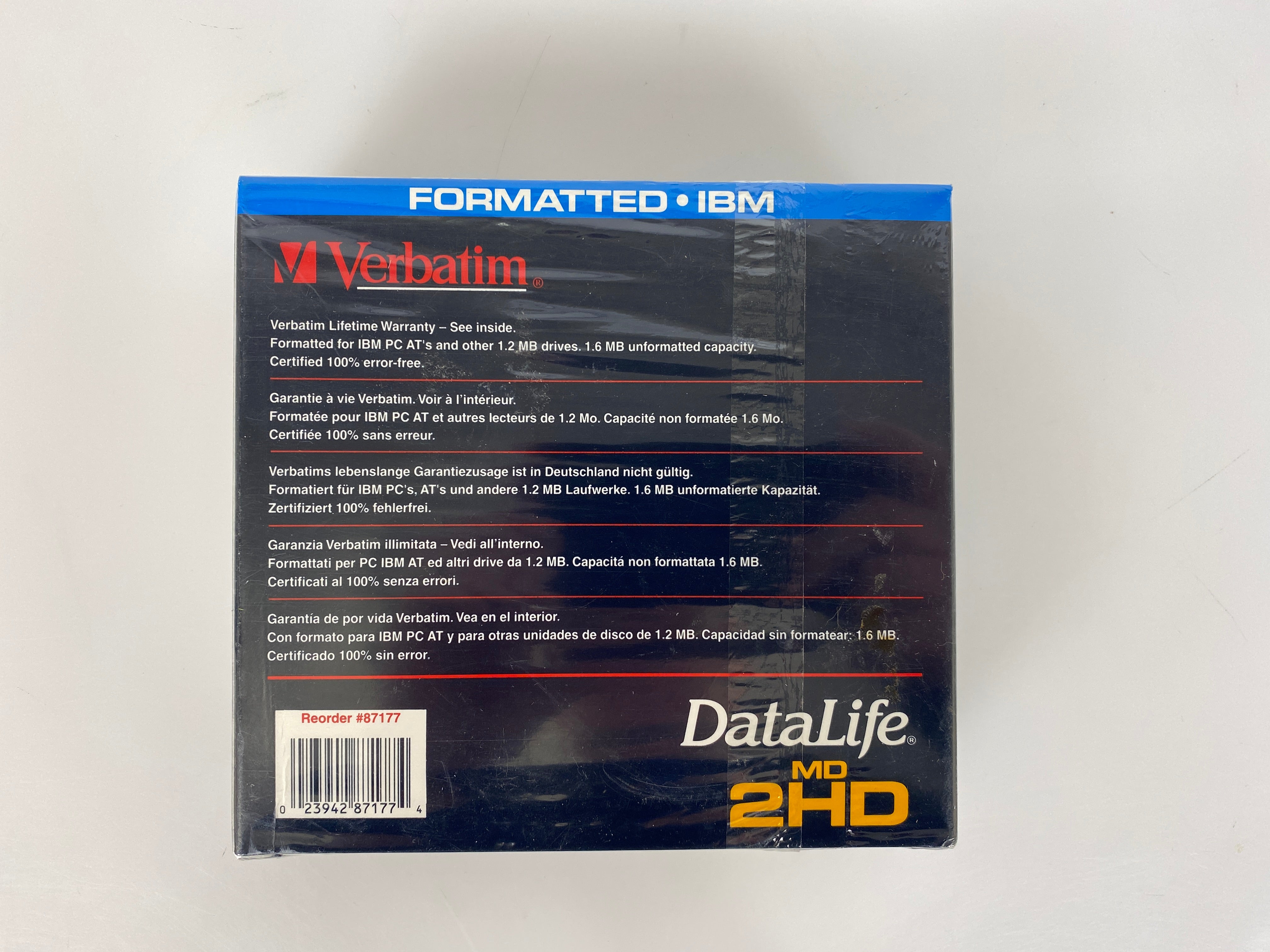 Verbatim DataLife MD 2HD 5.25" Diskettes 10-Pack *New*