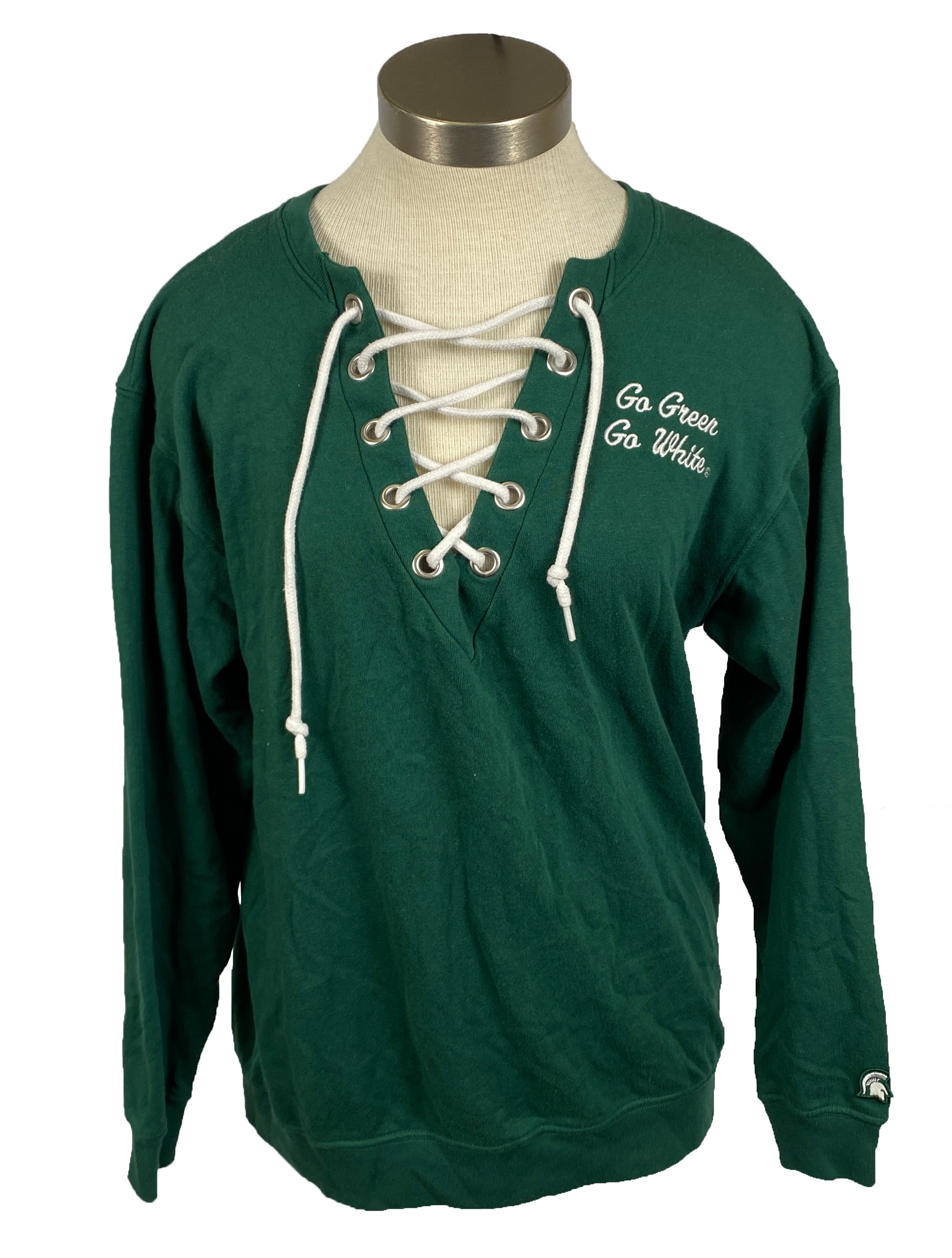 Victoria's Secret Pink MSU Green Sweatshirt Women's Size S