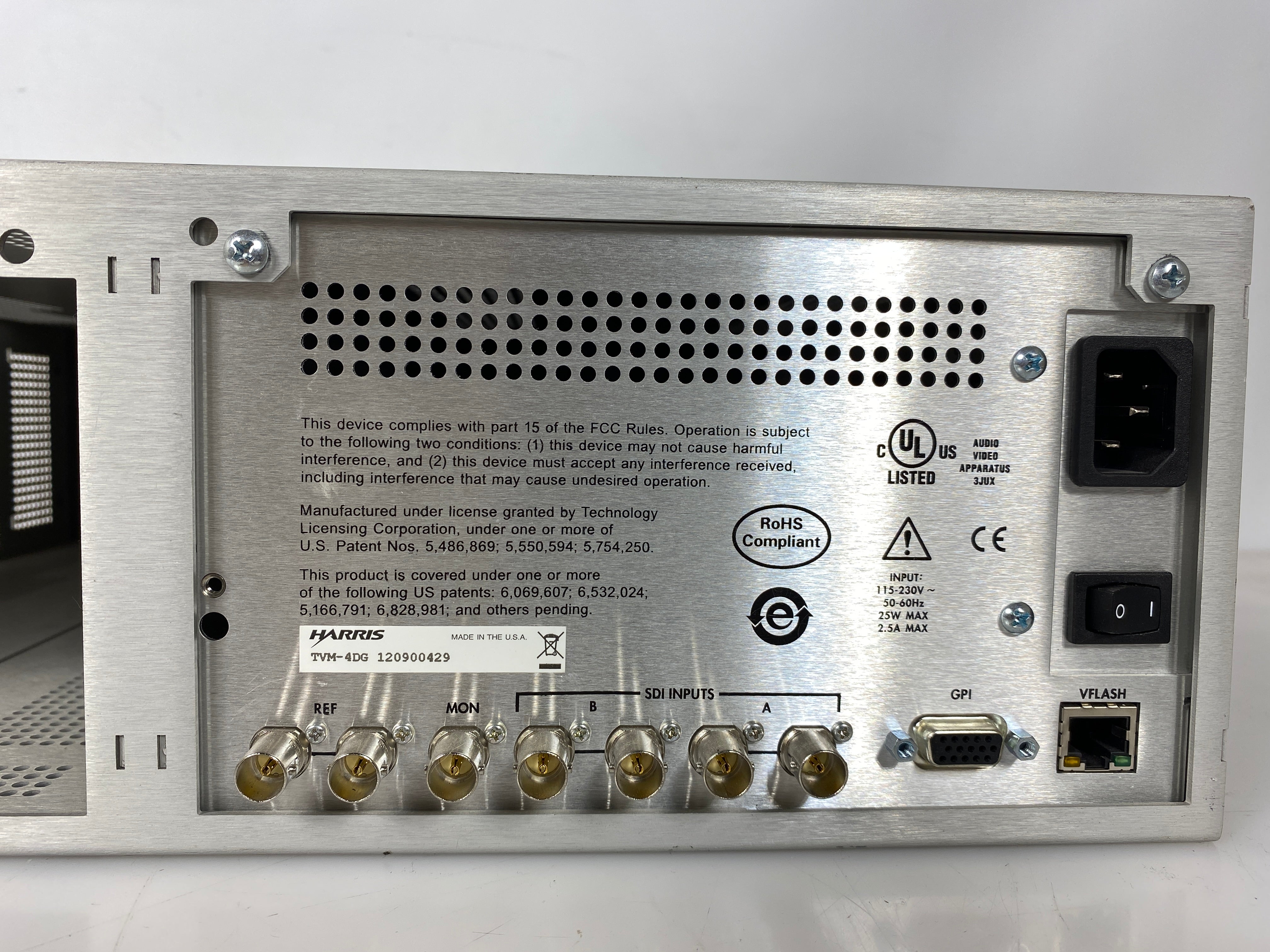 Videotek TVM-4DG Multiformat HD/SD-SDI Waveform Monitor/Vectorscope