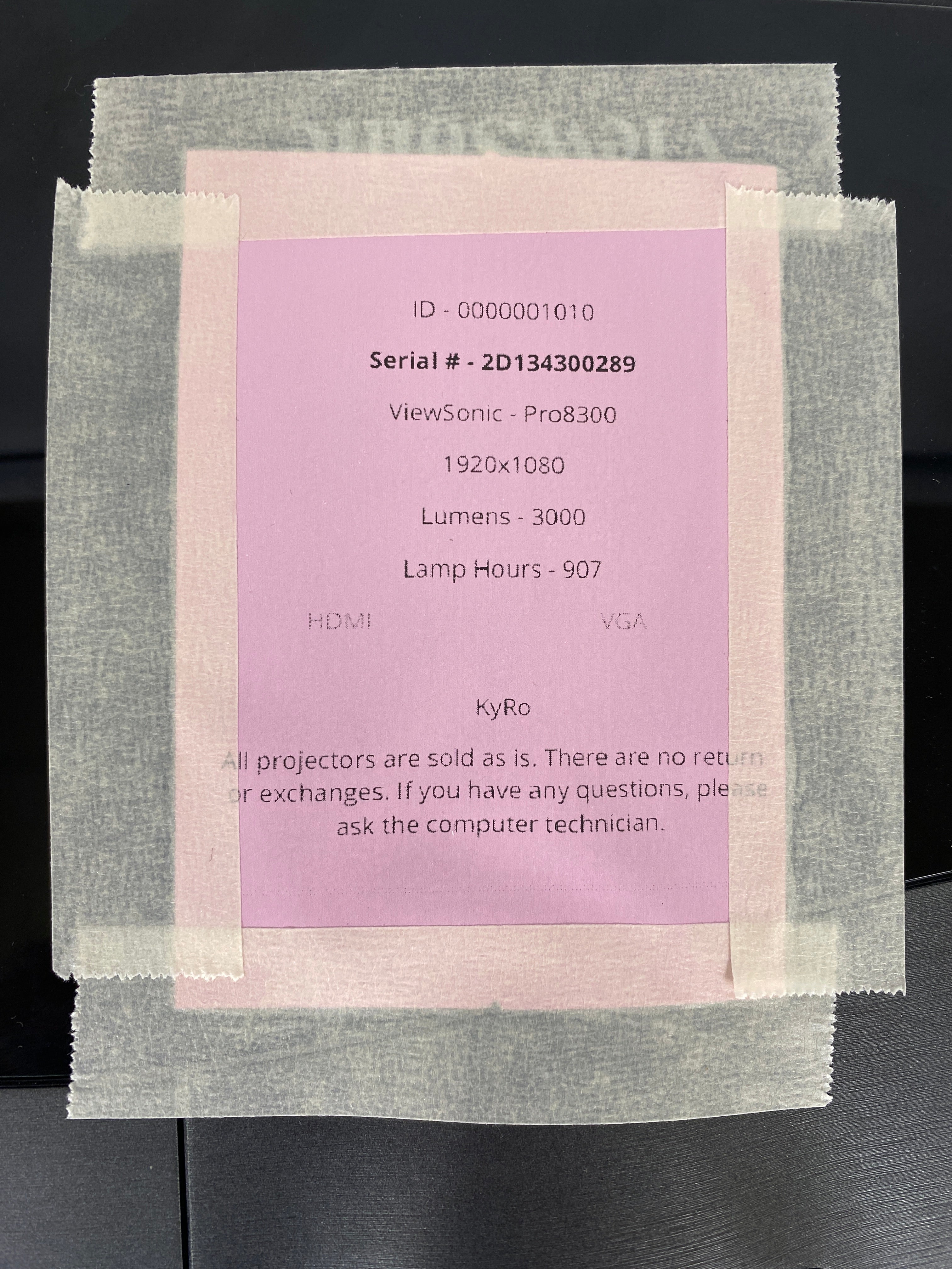 ViewSonic Pro8300 1080p Projector