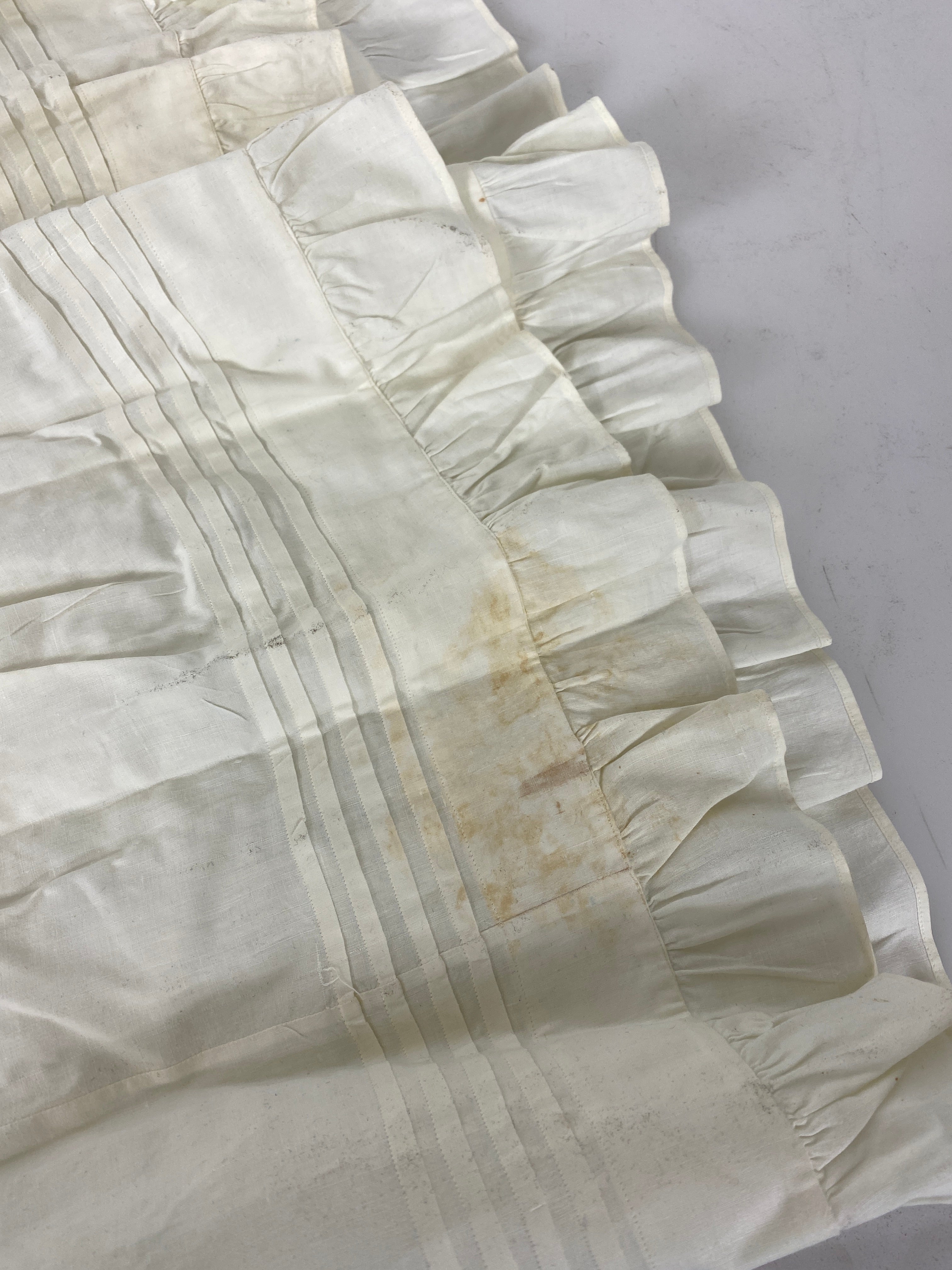 Vintage 1875 White Linen Infant's Petticoat