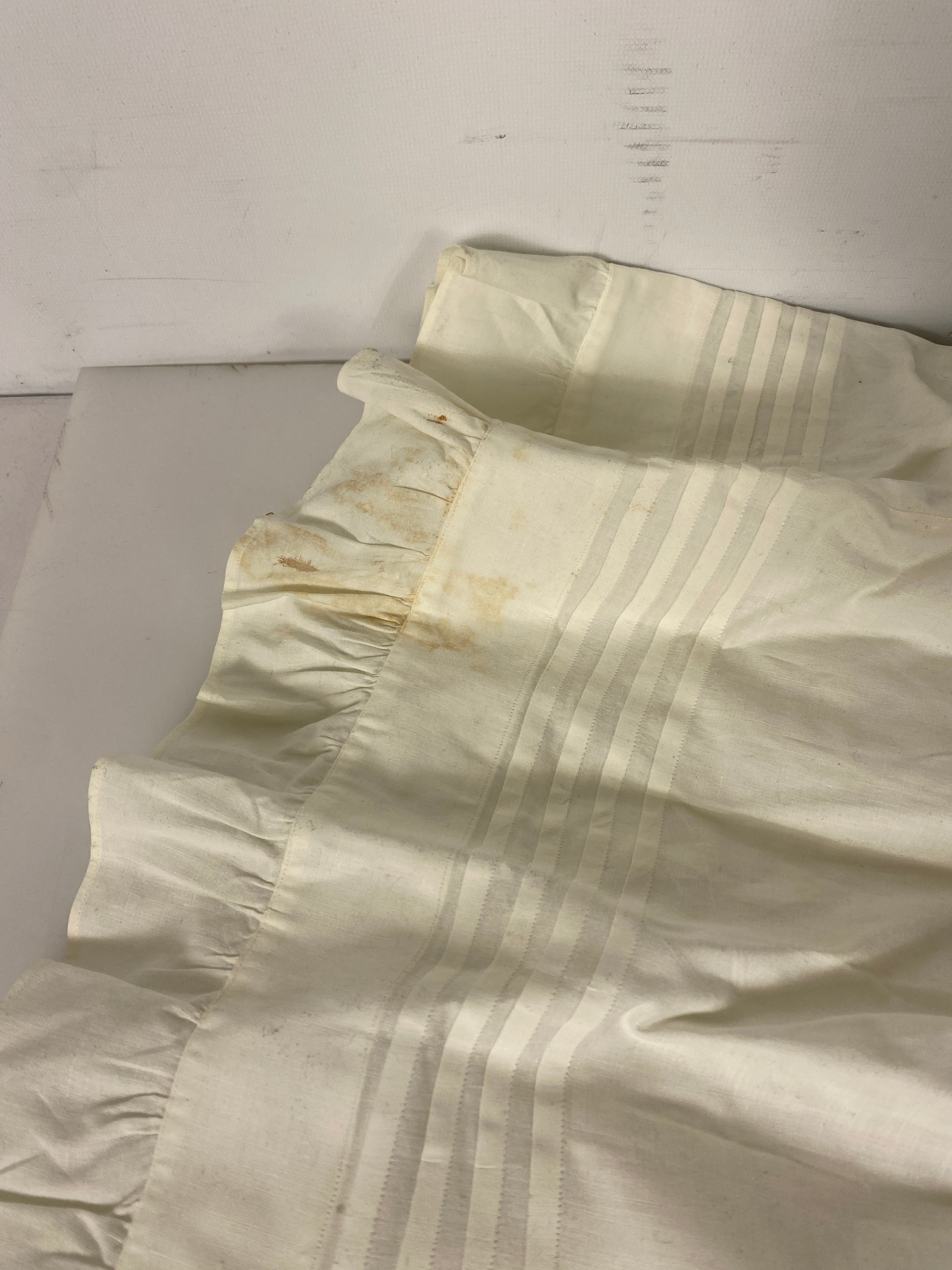 Vintage 1875 White Linen Infant's Petticoat