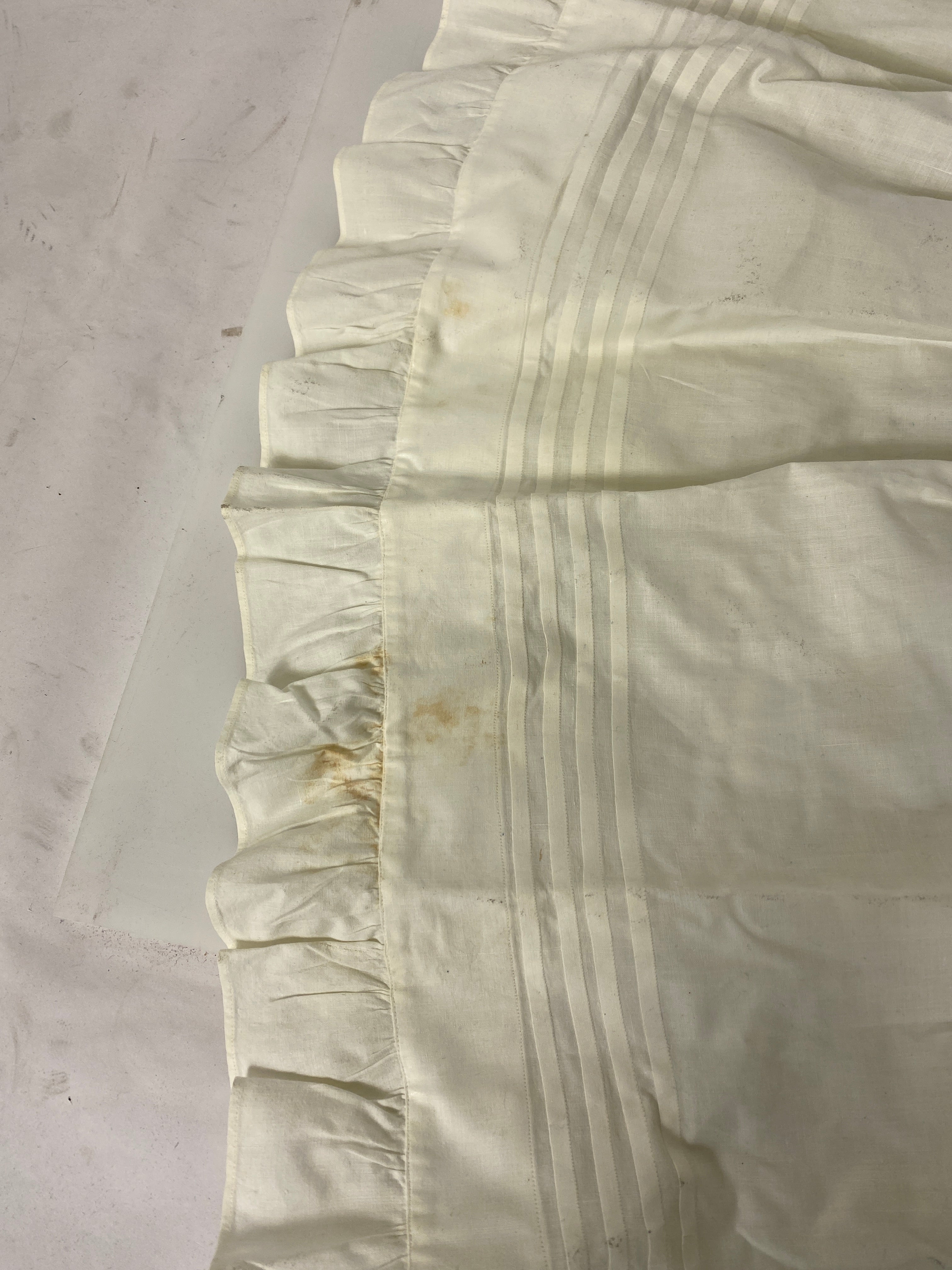 Vintage 1875 White Linen Infant's Petticoat