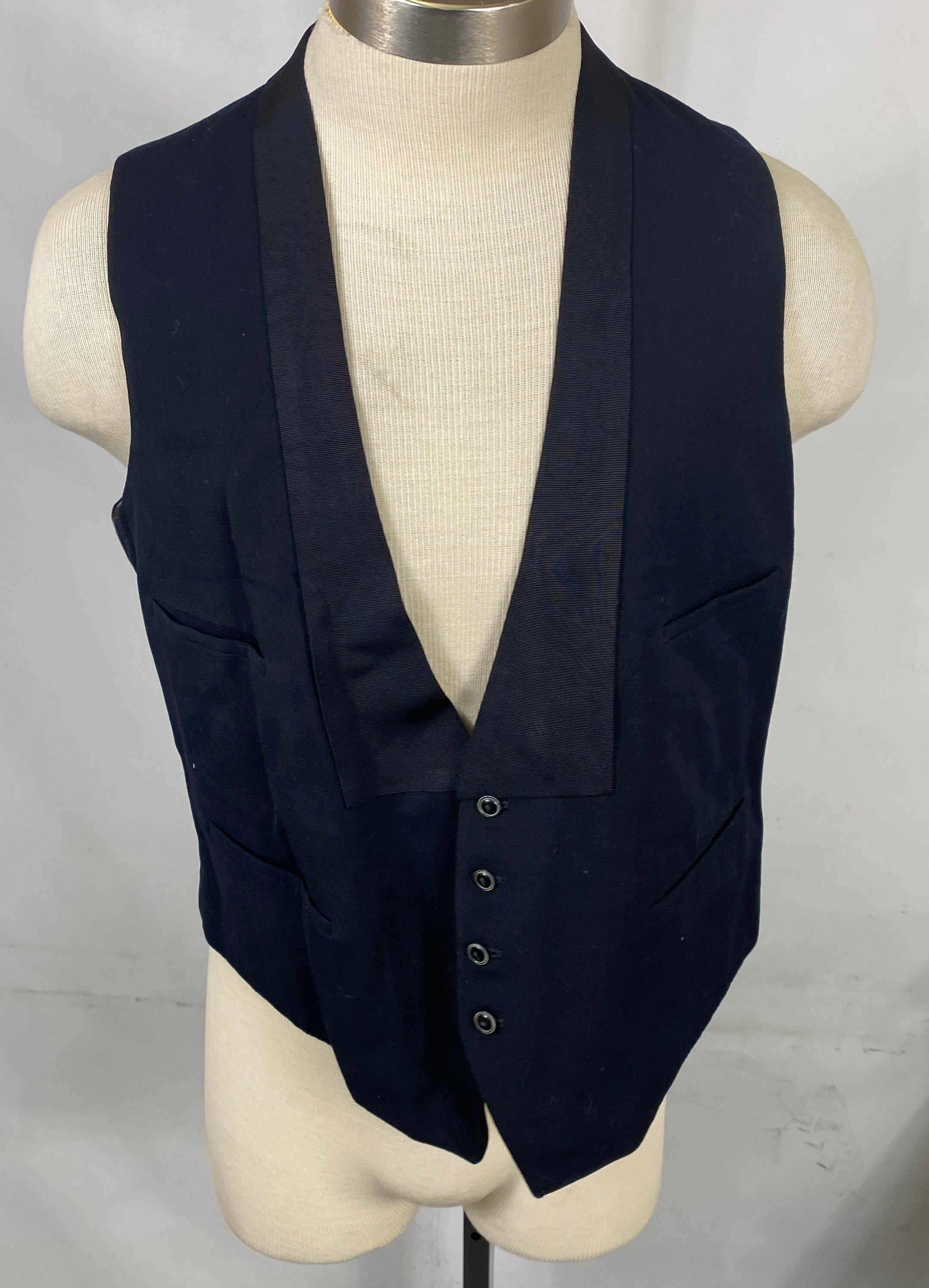 Vintage 1880's-1910's Black Tuxedo Suit Jacket with Vest Men's Size Unknown