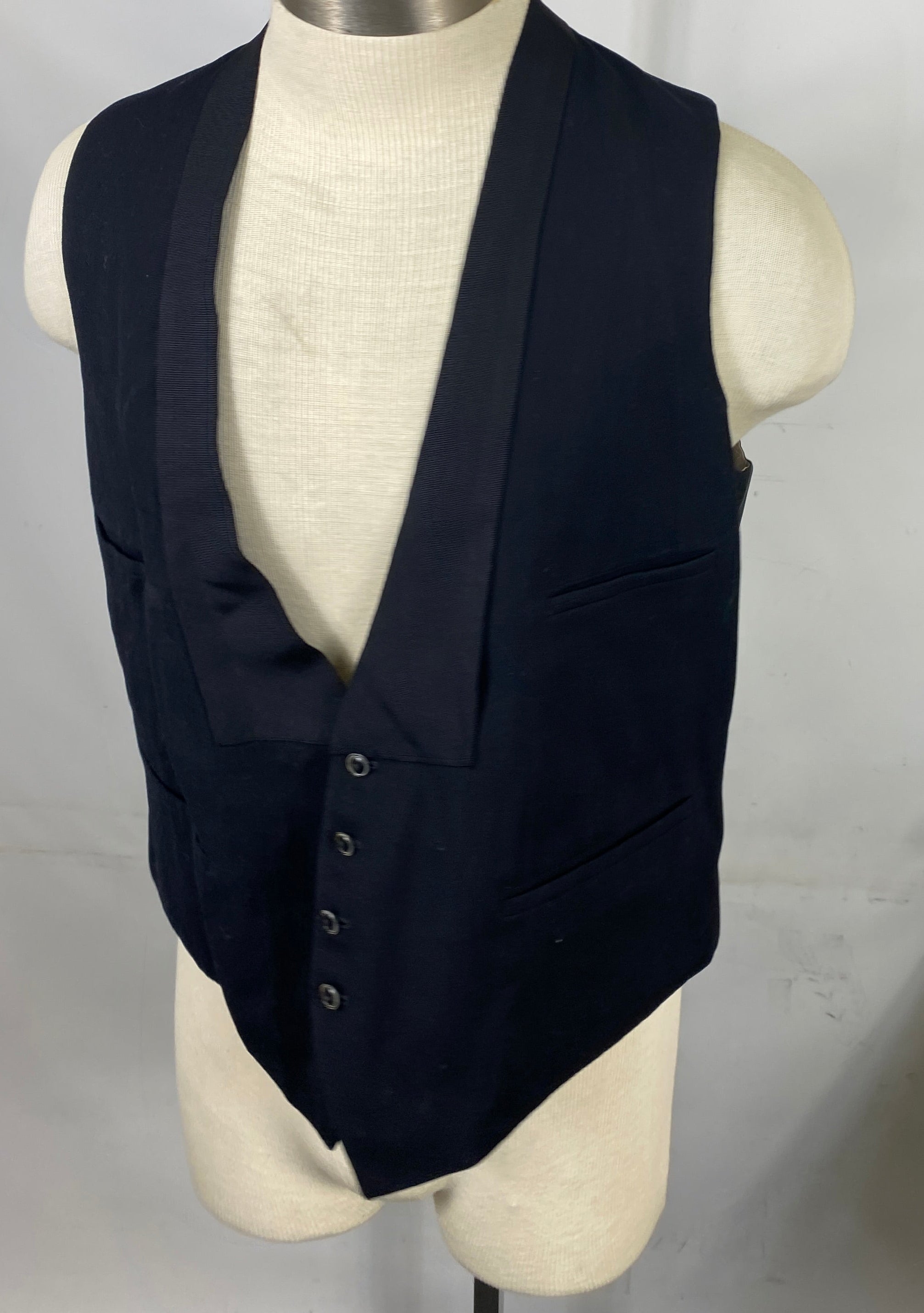 Vintage 1880's-1910's Black Tuxedo Suit Jacket with Vest Men's Size Unknown