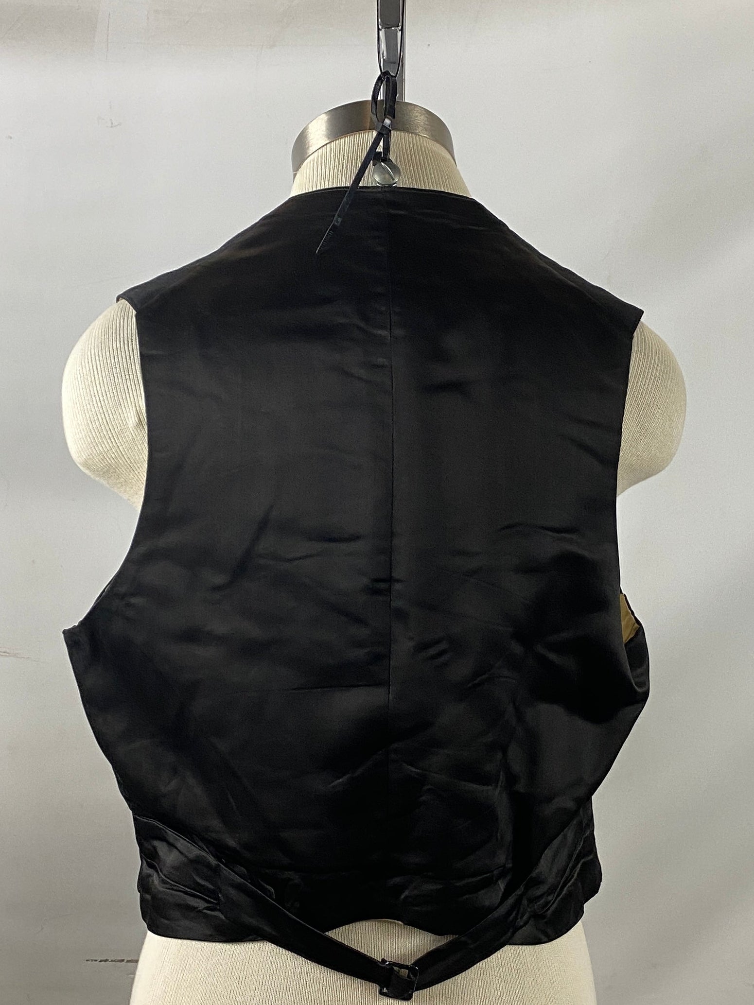 Vintage 1880s-1910s Black Vest Men's Size Unknown
