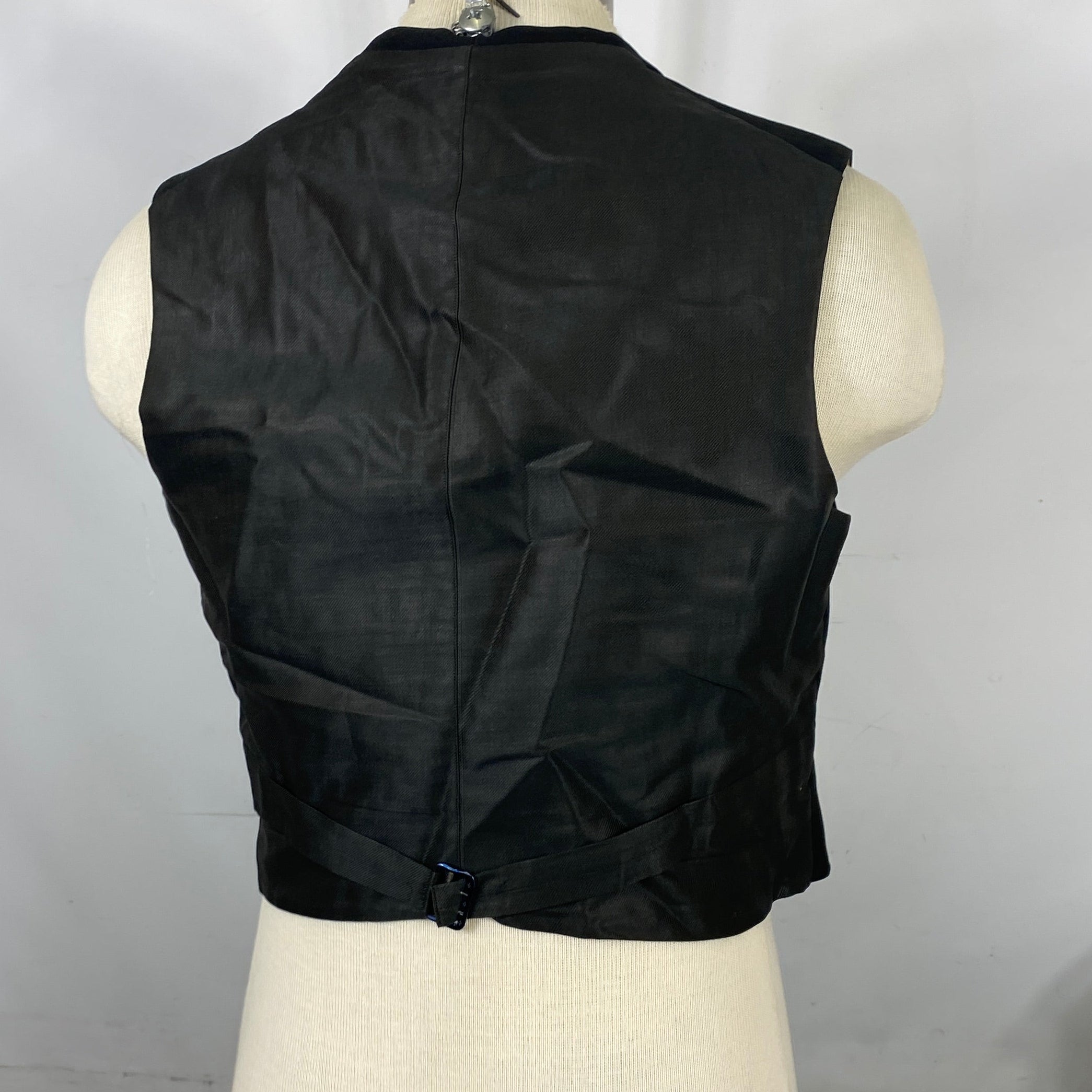 Vintage 1880's-1910's Black Vest Men's Size Unknown #3