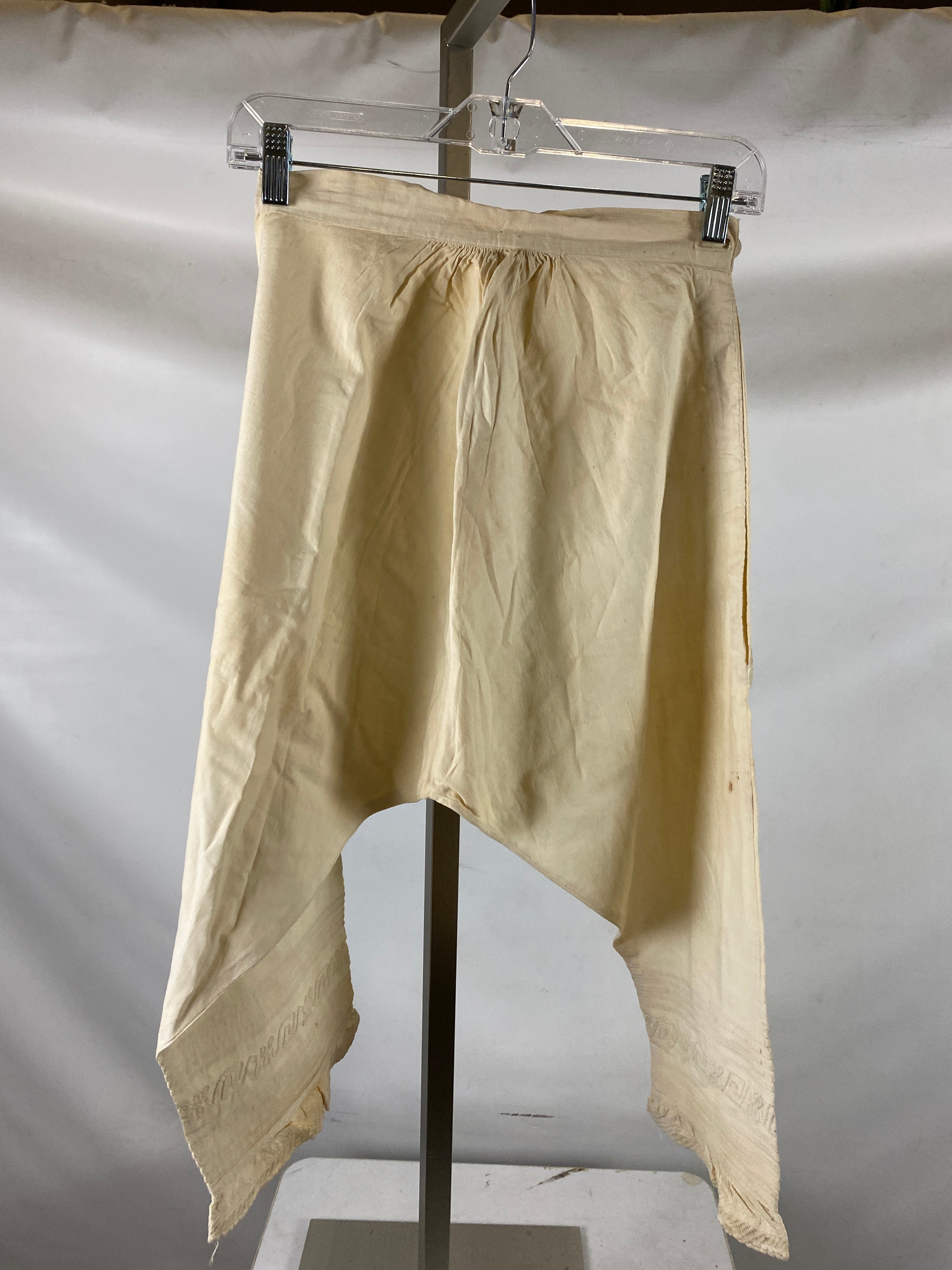 Vintage 1880s White Cotton Knickerbockers Size Unknown