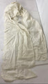 Vintage 1880s White Linen Embroidered Flounce