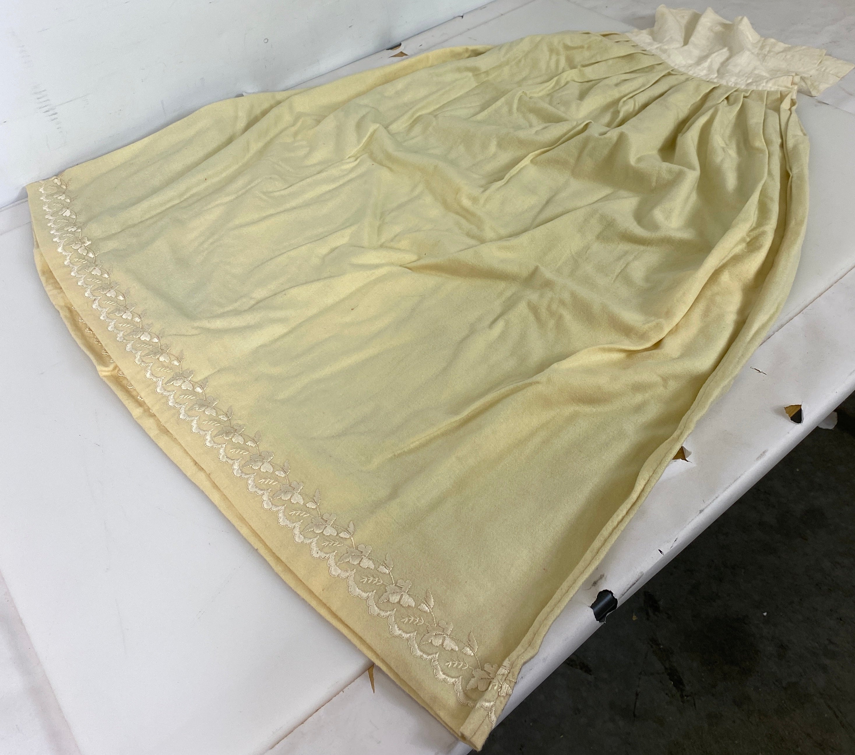 Vintage 1880's Yellow Baby Slip