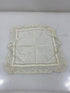 Vintage 1900s Sheer White Handkerchief with Floral Lace Border