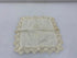 Vintage 1900s White Linen Handkerchief with Crocheted Lace Border