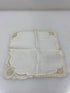Vintage 1900s White Linen Handkerchief With Intricate Lace Border